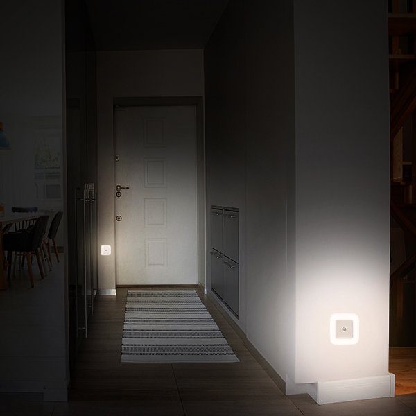 B.K.Licht Lednachtlampje Start Nachtlicht, ganglicht, bewegingssensor, schemersensor, 2-delige set (2 stuks)