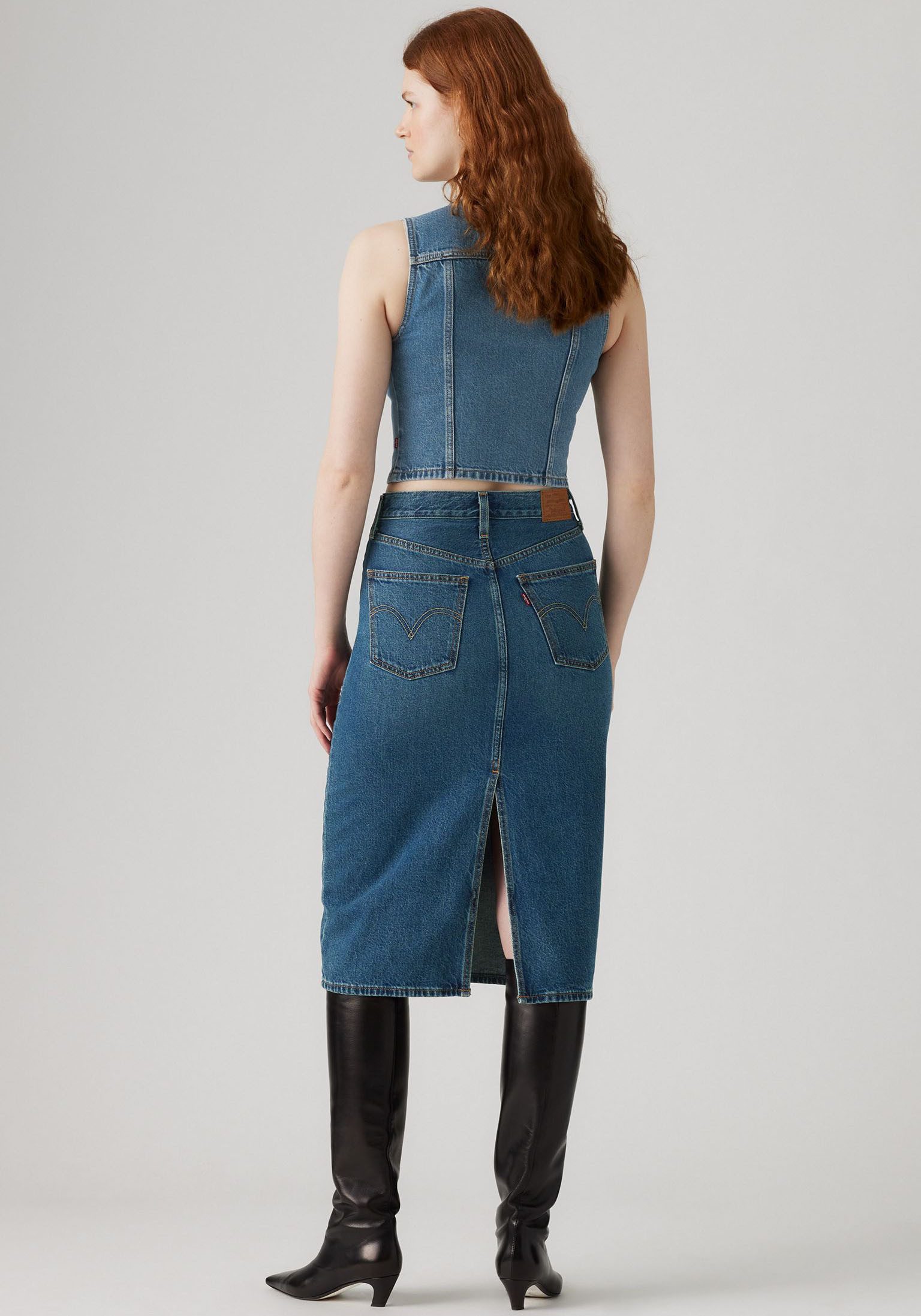 Levi's® Jeans rok HR BACK SLIT SKIR