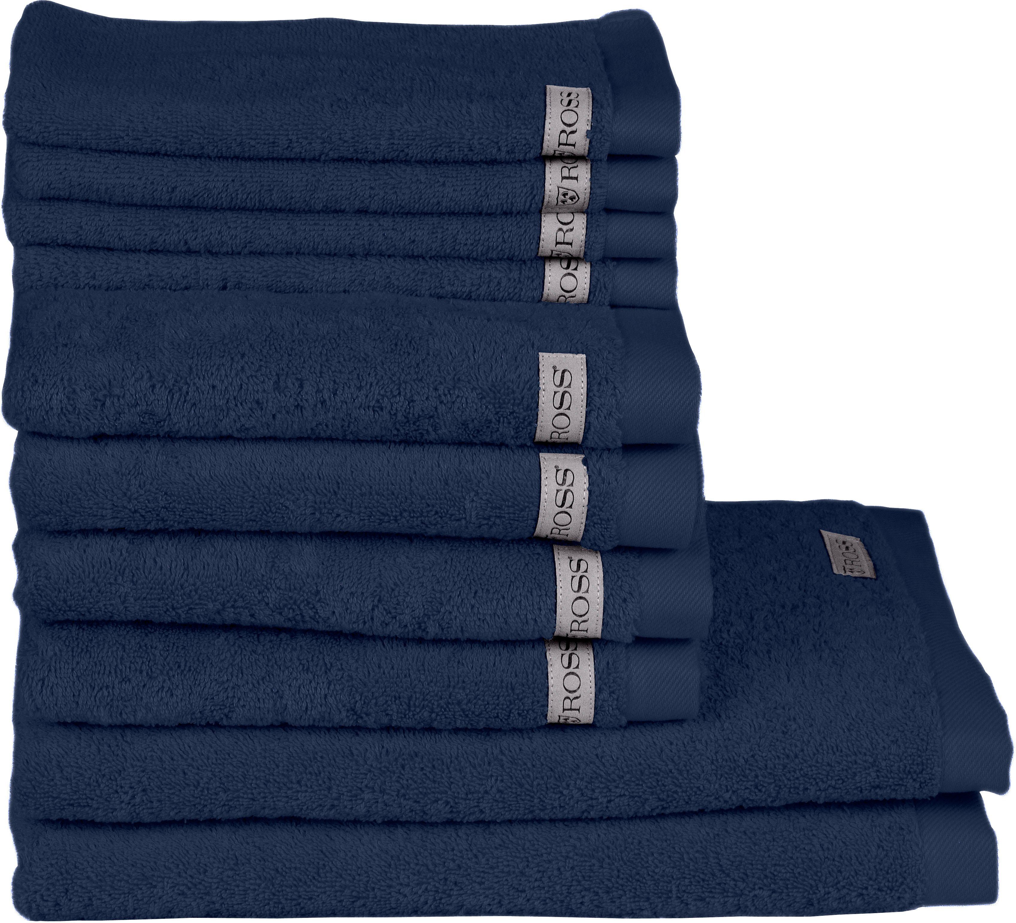 ROSS Handdoekenset Sinfonie bevat gastendoeken, handdoeken en badhanddoeken (set, 10-delig) handdoeken blauw