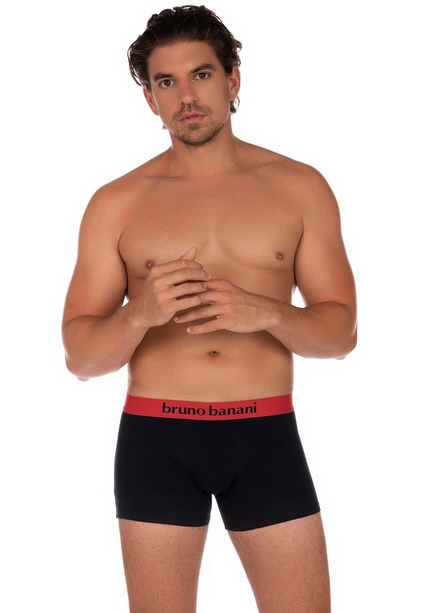Bruno Banani Boxershort met contrasterend logo-tailleband (2 stuks, Set van 2)