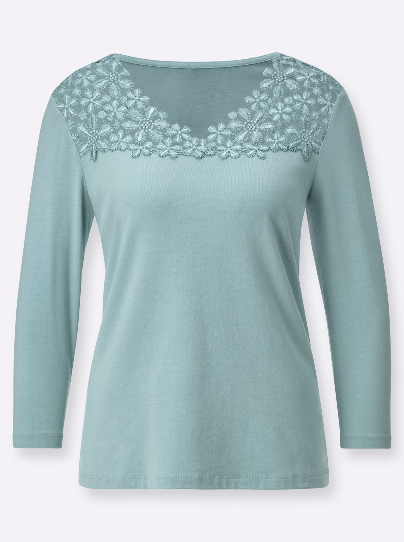 Creation L Shirt met 3 4 mouwen Modal-mix-shirt (1-delig)