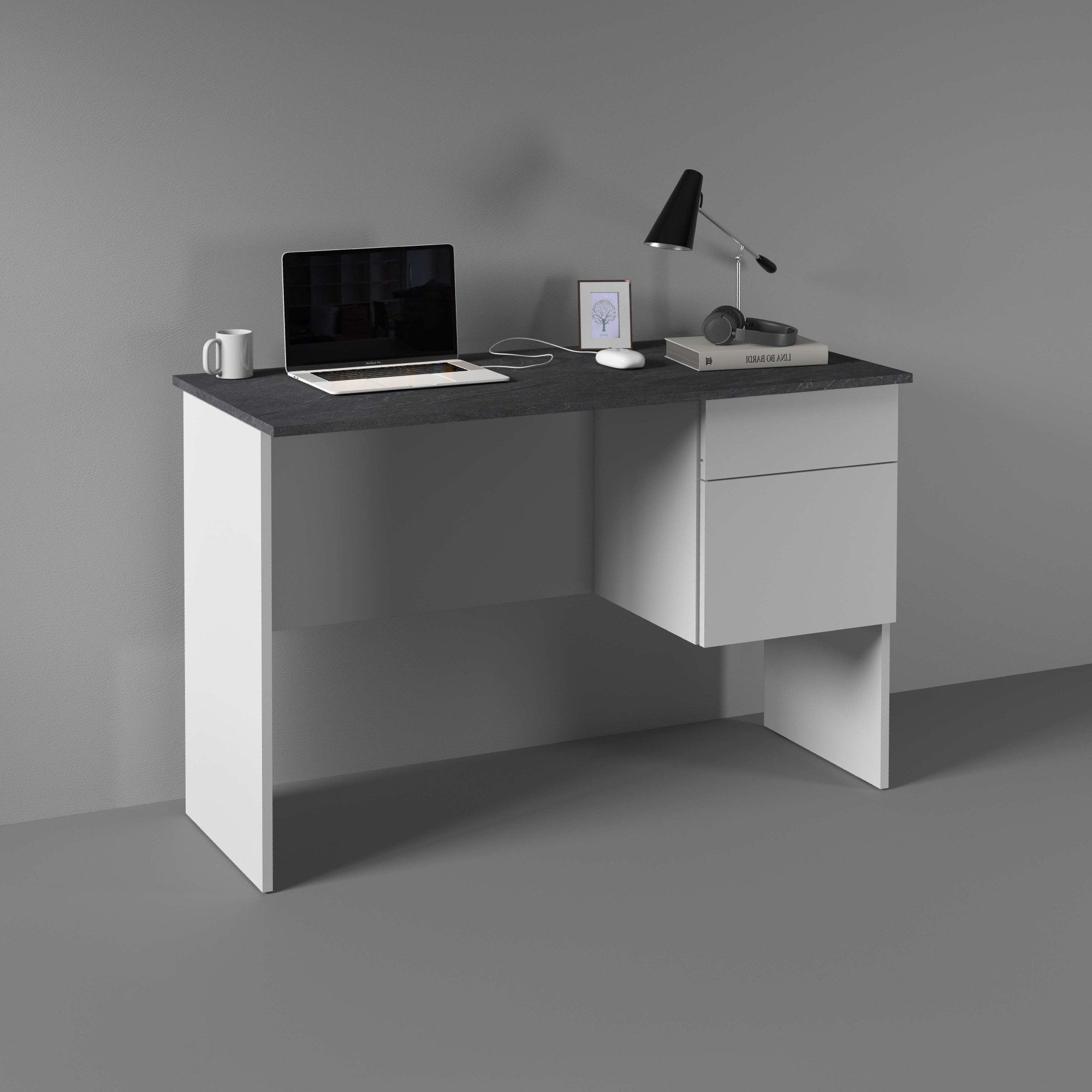 INOSIGN Bureau Sunrise, kleine computertisch, bureautafel met 1 deur & 1 lade, tafelblad breedte 110 cm, made in italy