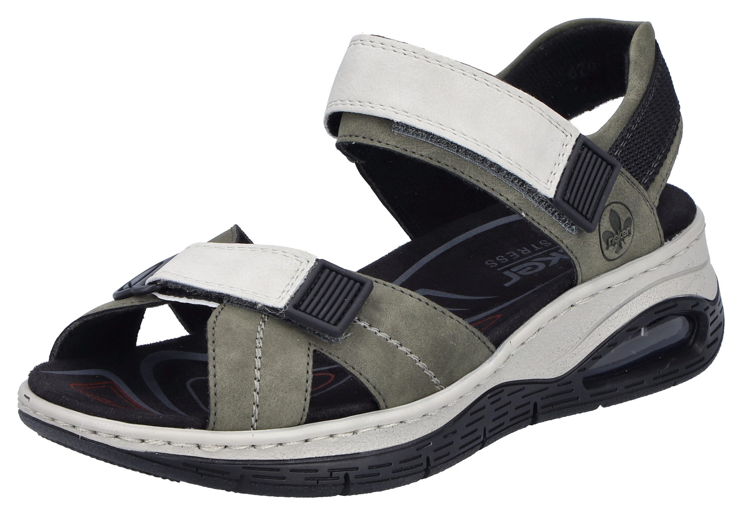 Rieker Trekkingsandalen Buitensandalen, zomerschoenen, klittenbandschoenen met Rieker Air-functie dames sportieve sandalen maat 36 groen