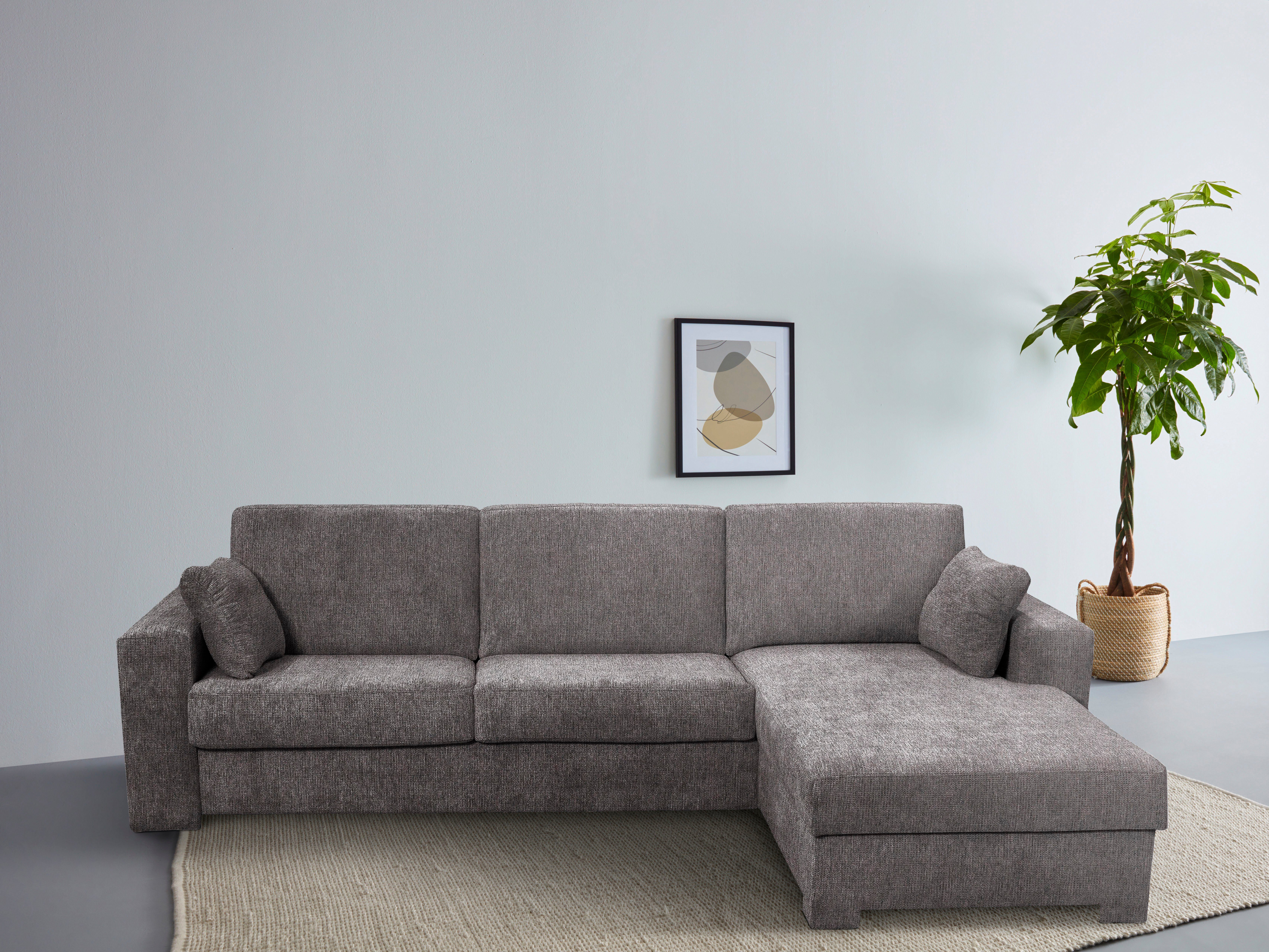 Home affaire Hoekbank Roma L Matras hoogte 14 cm, ligmaat ca 163x198 cm, L-vorm
