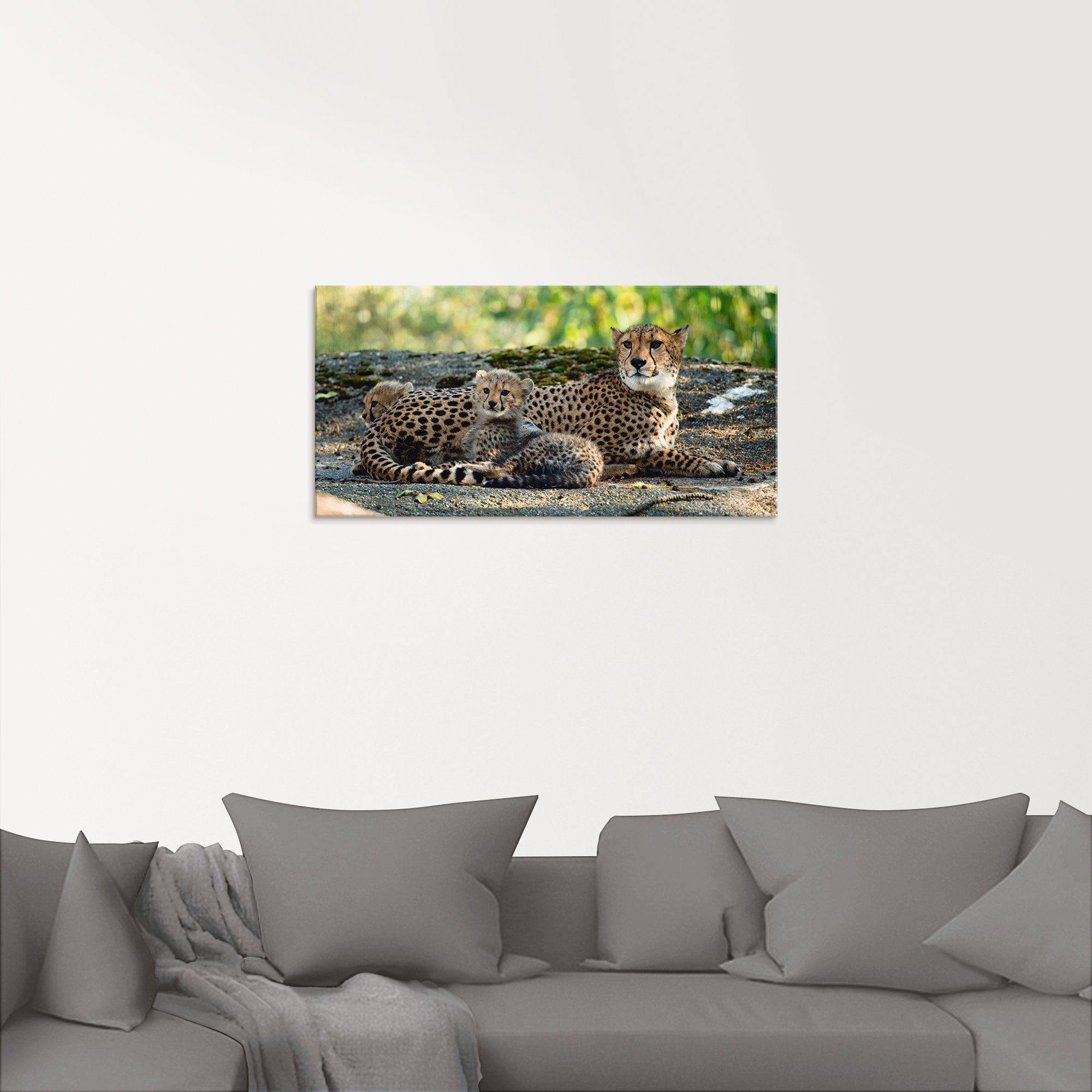 Artland Print op glas Jachtluipaard 2 in verschillende maten