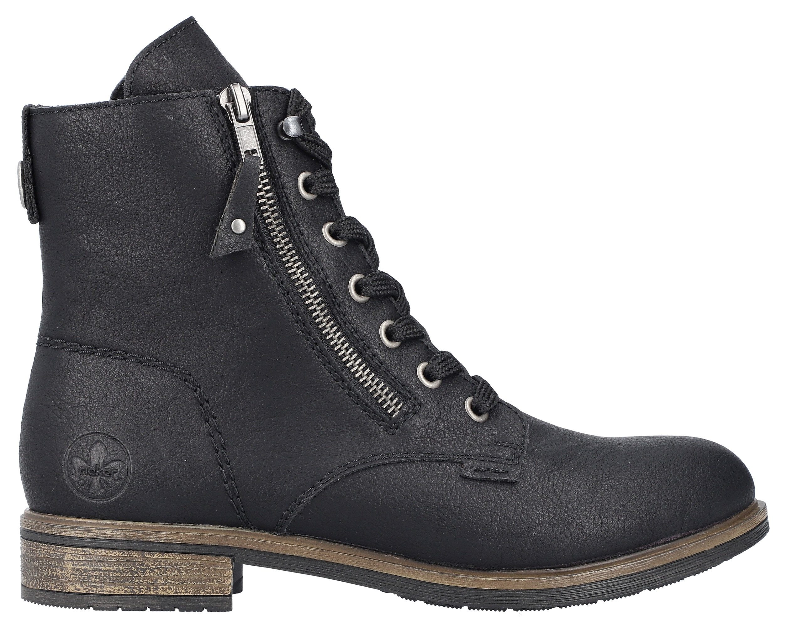 Rieker Veterlaarsjes , veterschoenen, blokhak, in klassieke vorm