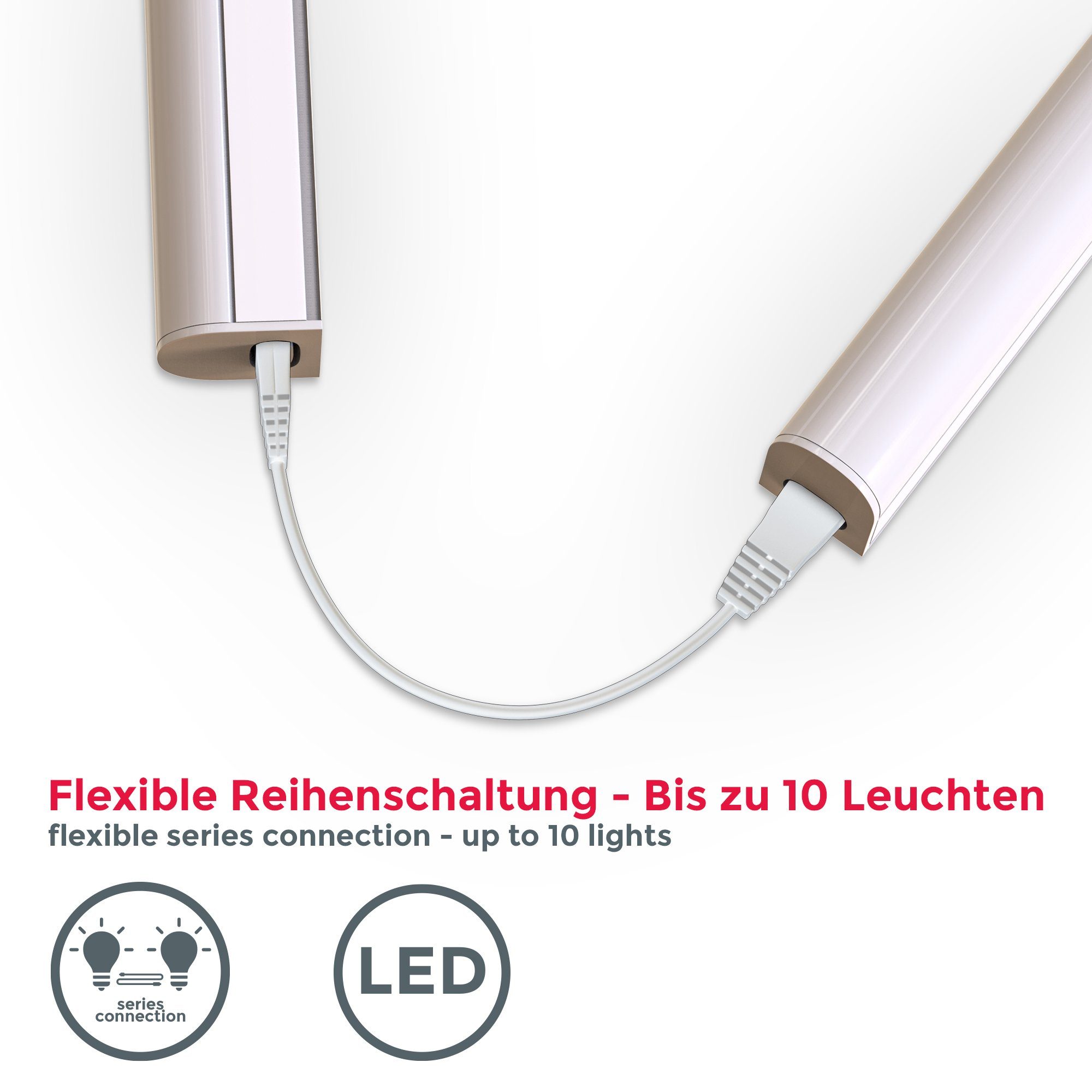 B.K.Licht Lichtstrook Onderbouwlamp, 8W 700lm, lichtbalk, keuken, verlichting, kast