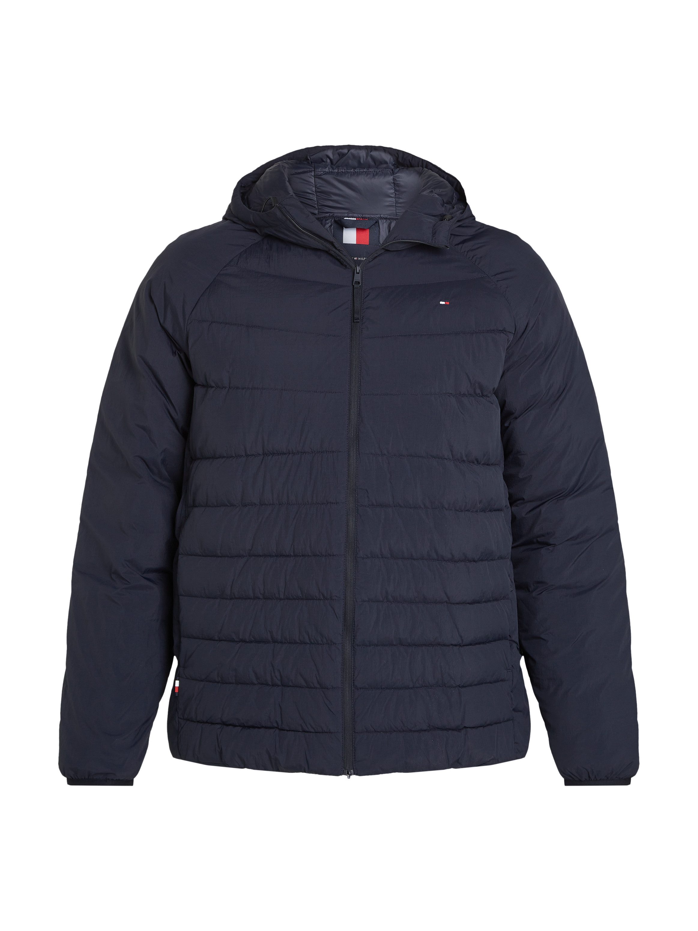 Tommy Hilfiger Gewatteerde jas BT-MIX QUILT HOODED JACKET-B in grote maten, logoborduring