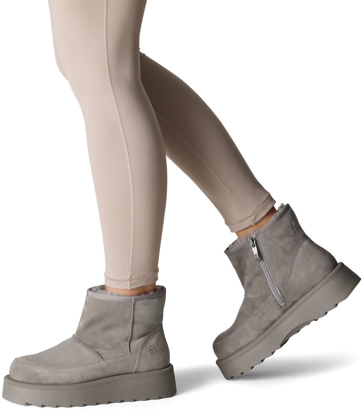 Tamaris Winterlaarzen , plateau, korte enkellaars, ankleboots met binnenrits