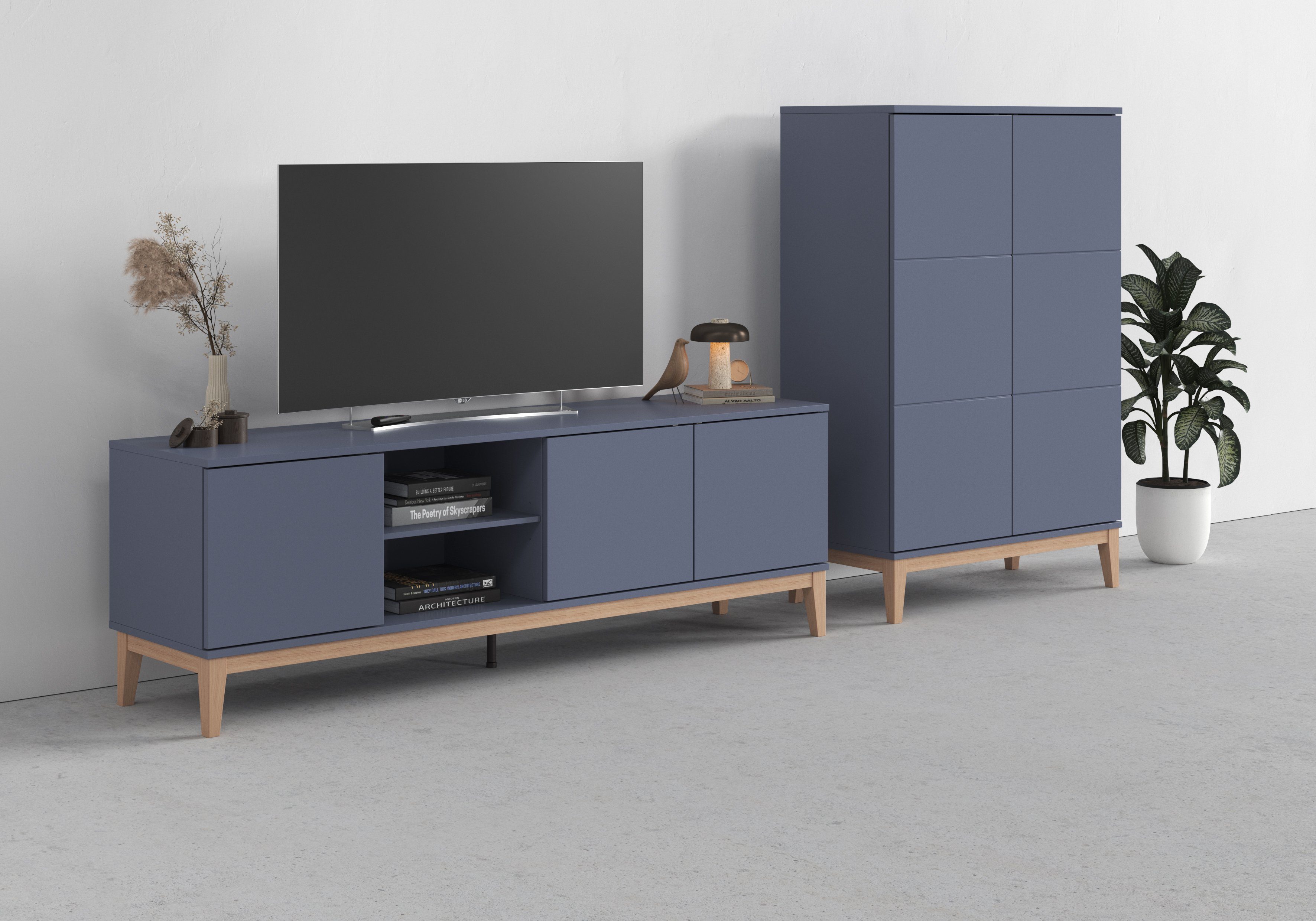 andas Highboard Maryd Hoge commode met onderstel in houtlook (1 stuk)