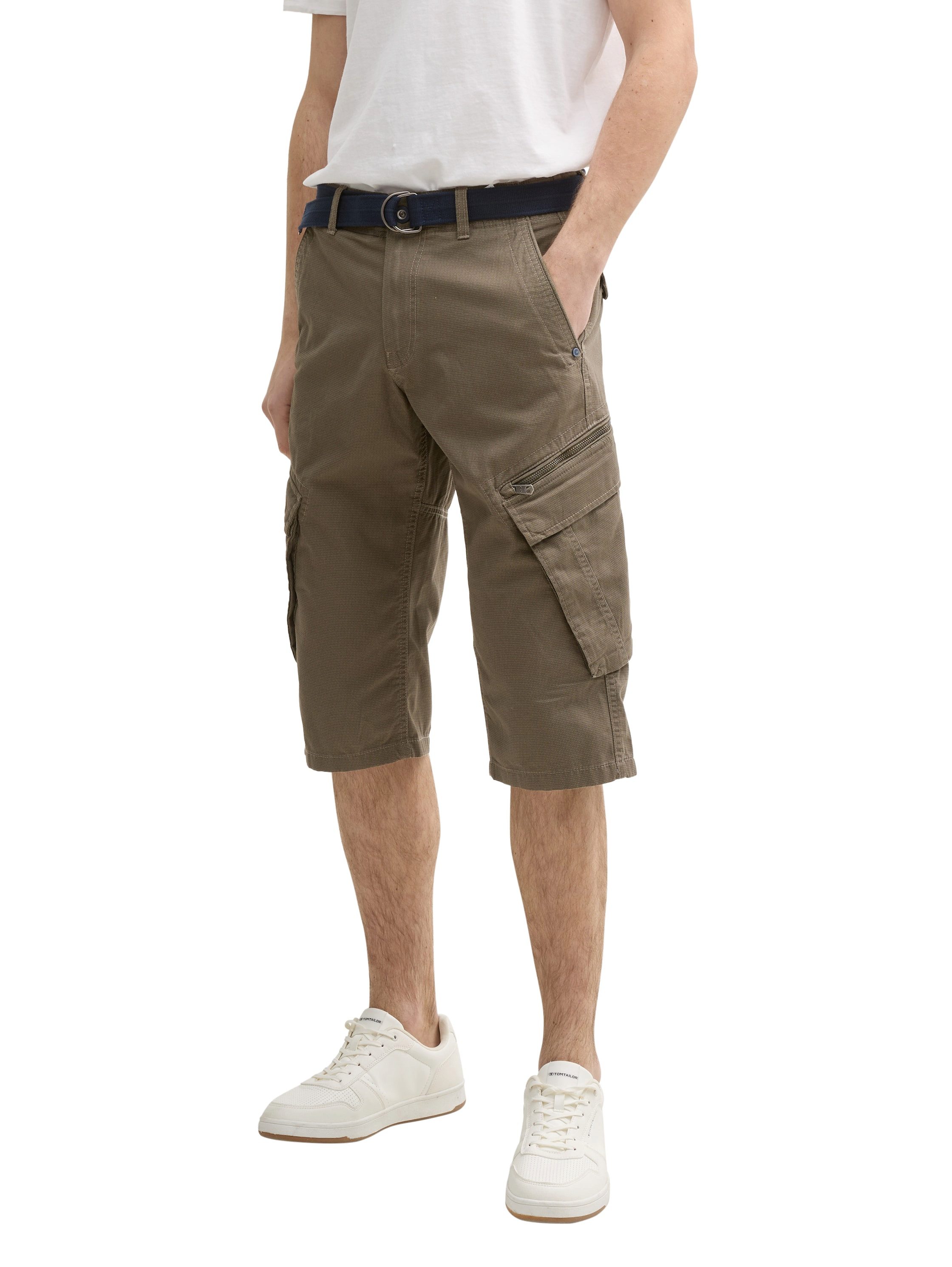 Tom Tailor Cargoshort (set, 2-delig) heren korte broeken maat 34 groen