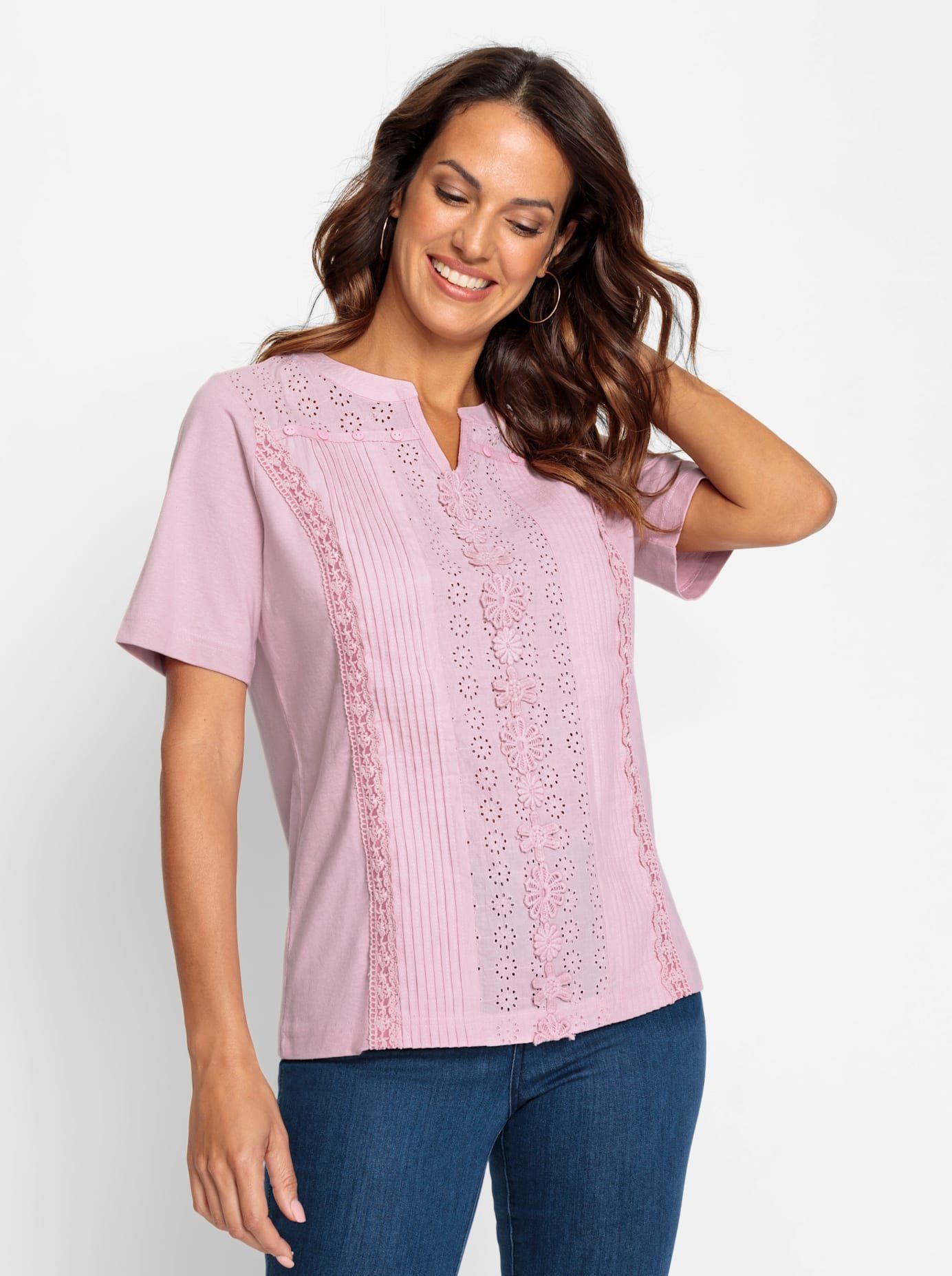 Classic Inspirationen Kanten Shirt (1-delig)