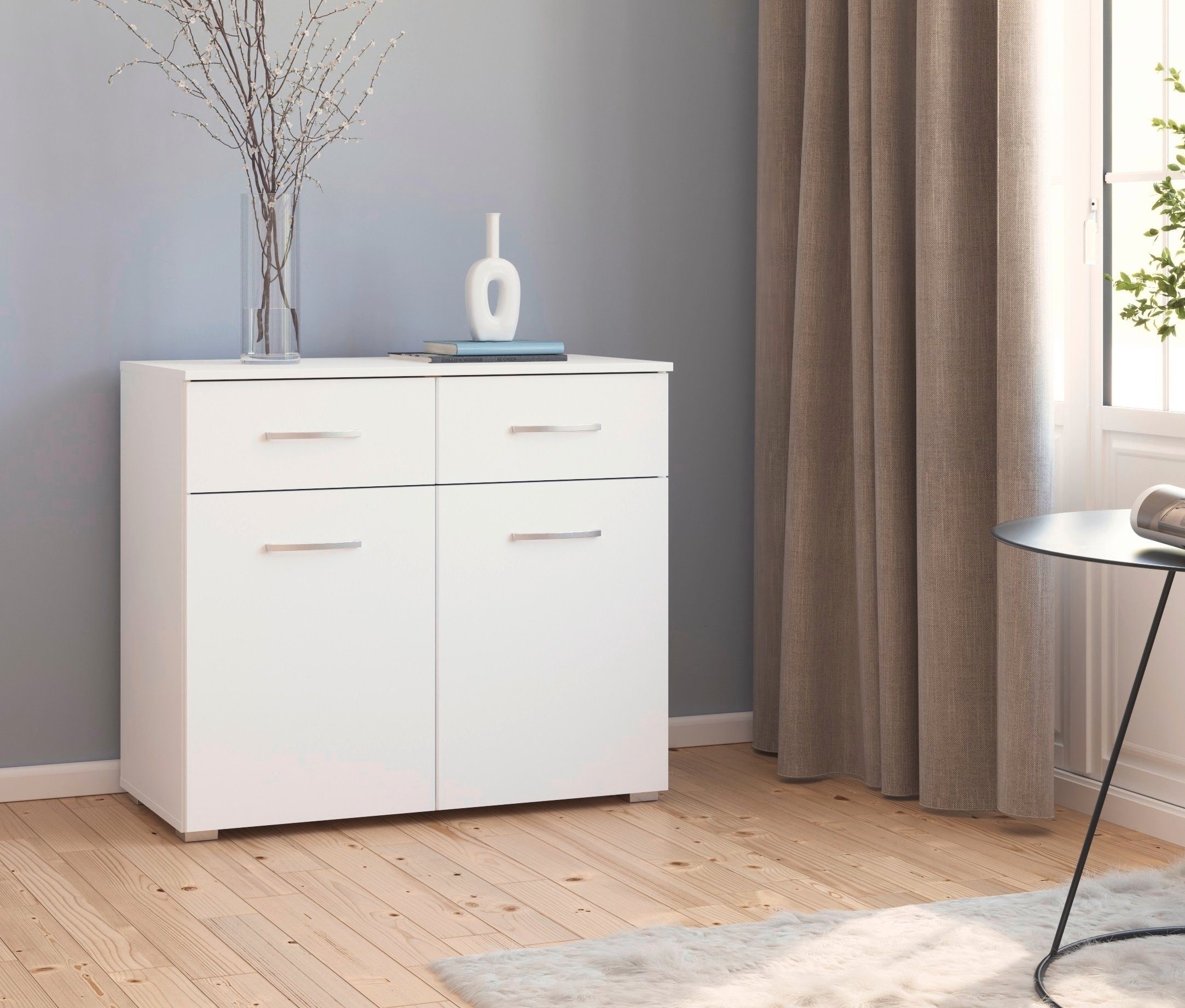 rauch Kast met laden en deuren Pure by Aditio in minimalistisch design, 2 laden met soft-closefunctie