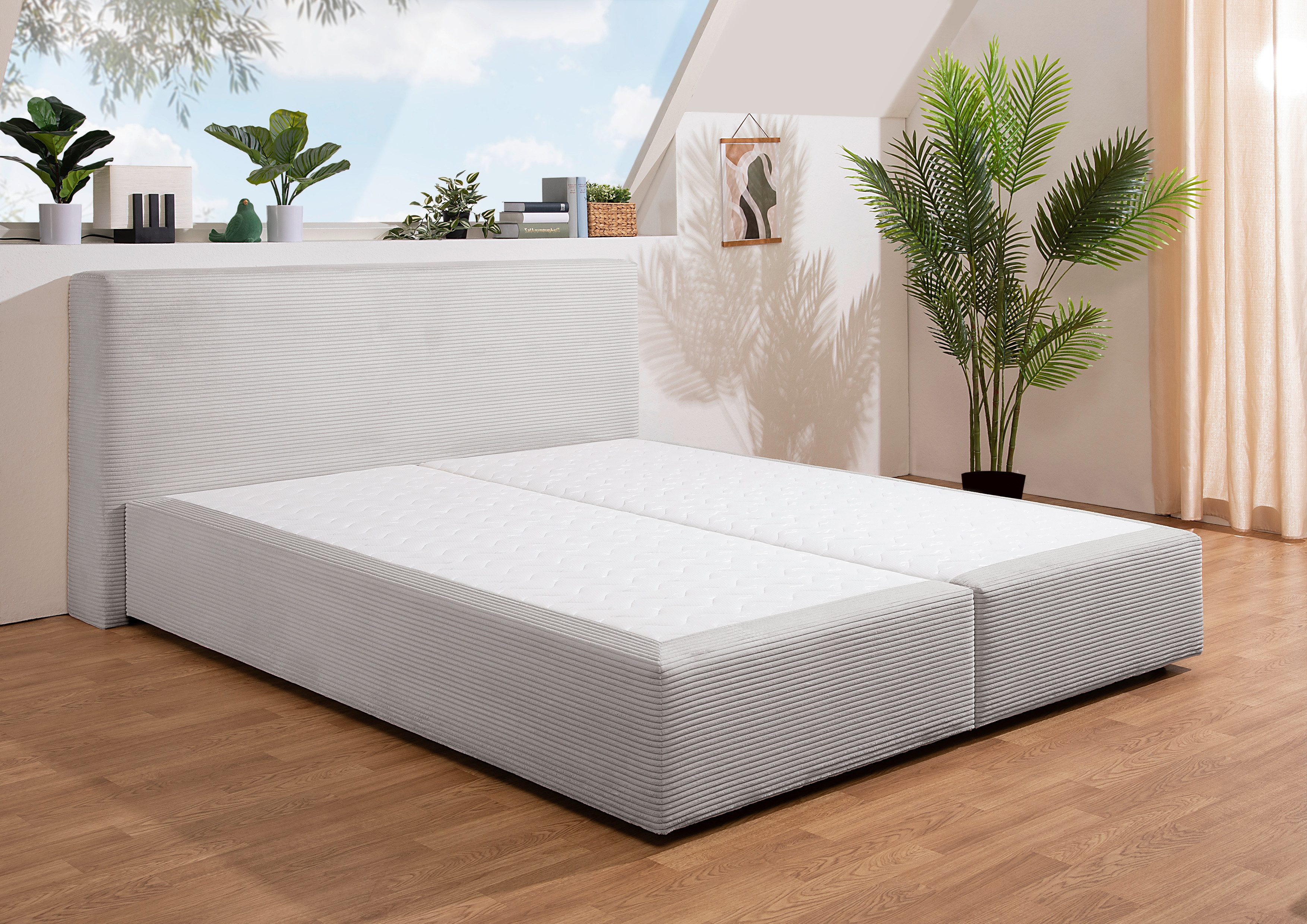 andas Boxspring Åby In cord bekleding, optioneel met en zonder matras verkrijgbaar