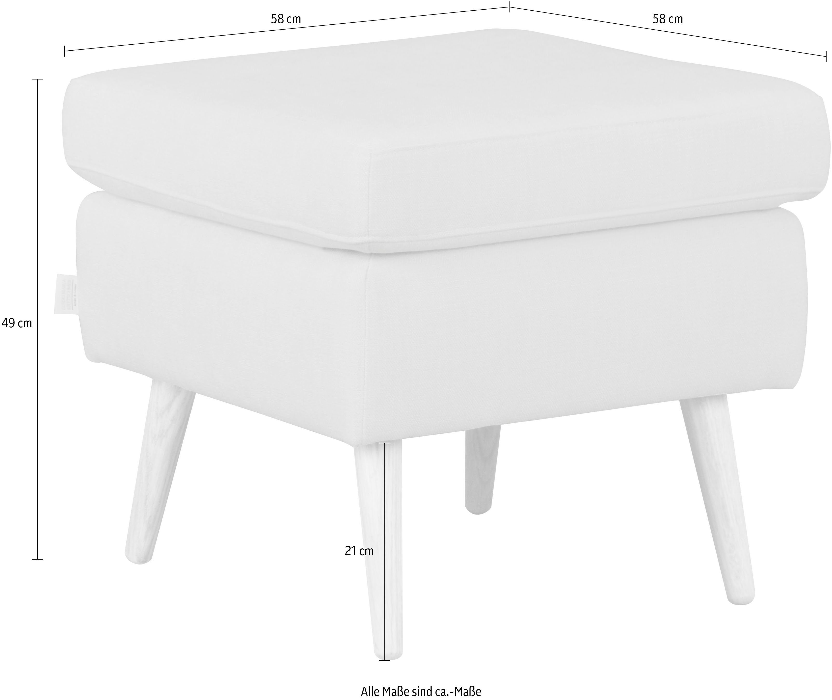 Guido Maria Kretschmer Home&Living Hocker Salla Overtrekstof ook in luxe-microvezel in imitatiebont-look