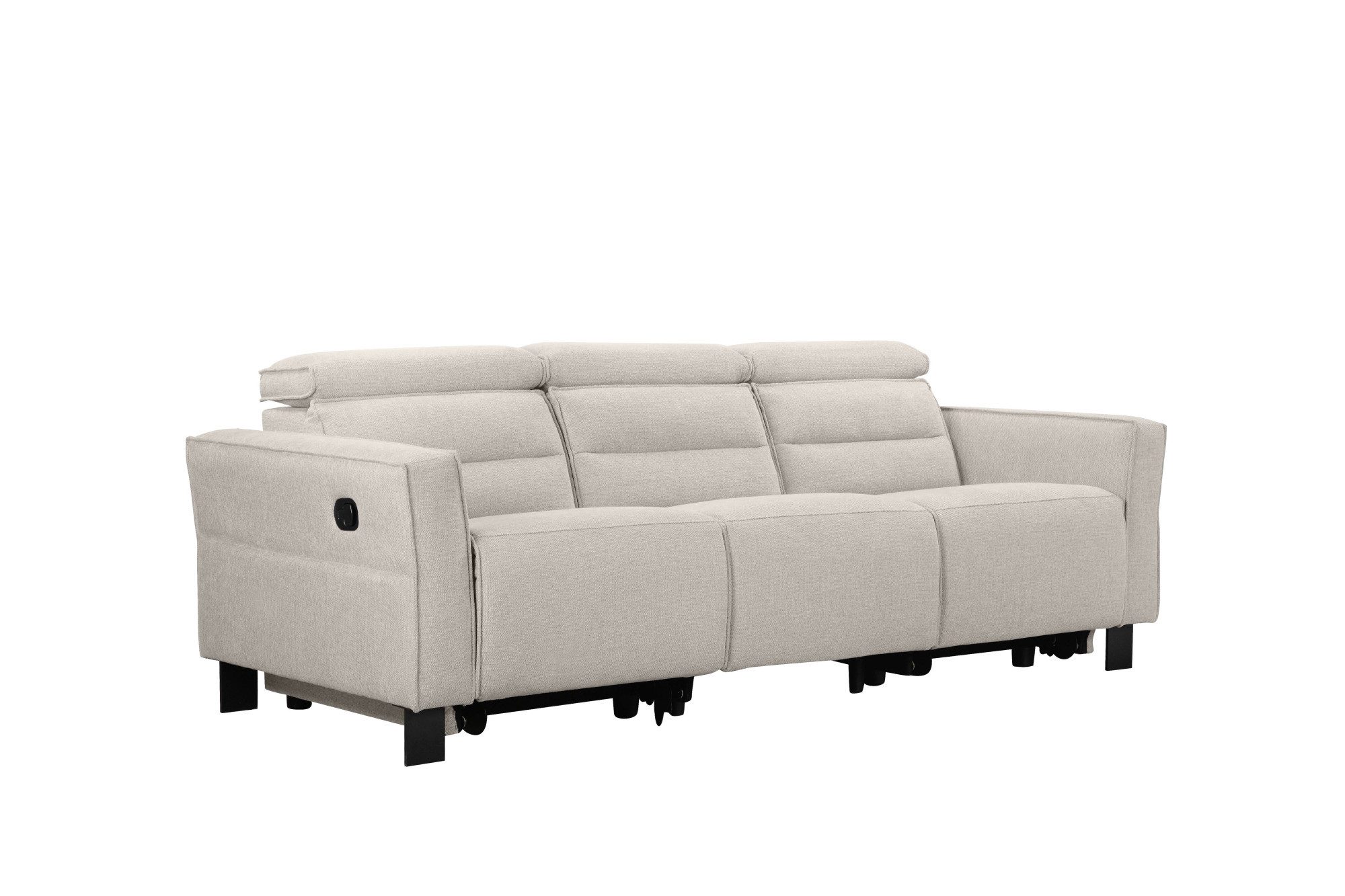 Places of Style 3-zitsbank Carpari, 224 cm, handmatige of elektrische relaxfunctie in 2 zitplaatsen