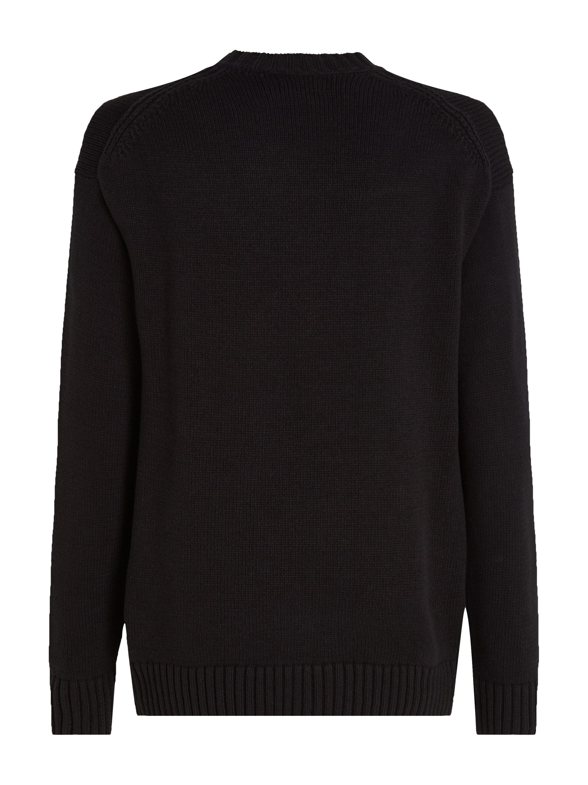 Calvin Klein Trui met ronde hals CHENILLE MONOLOGO SWEATER