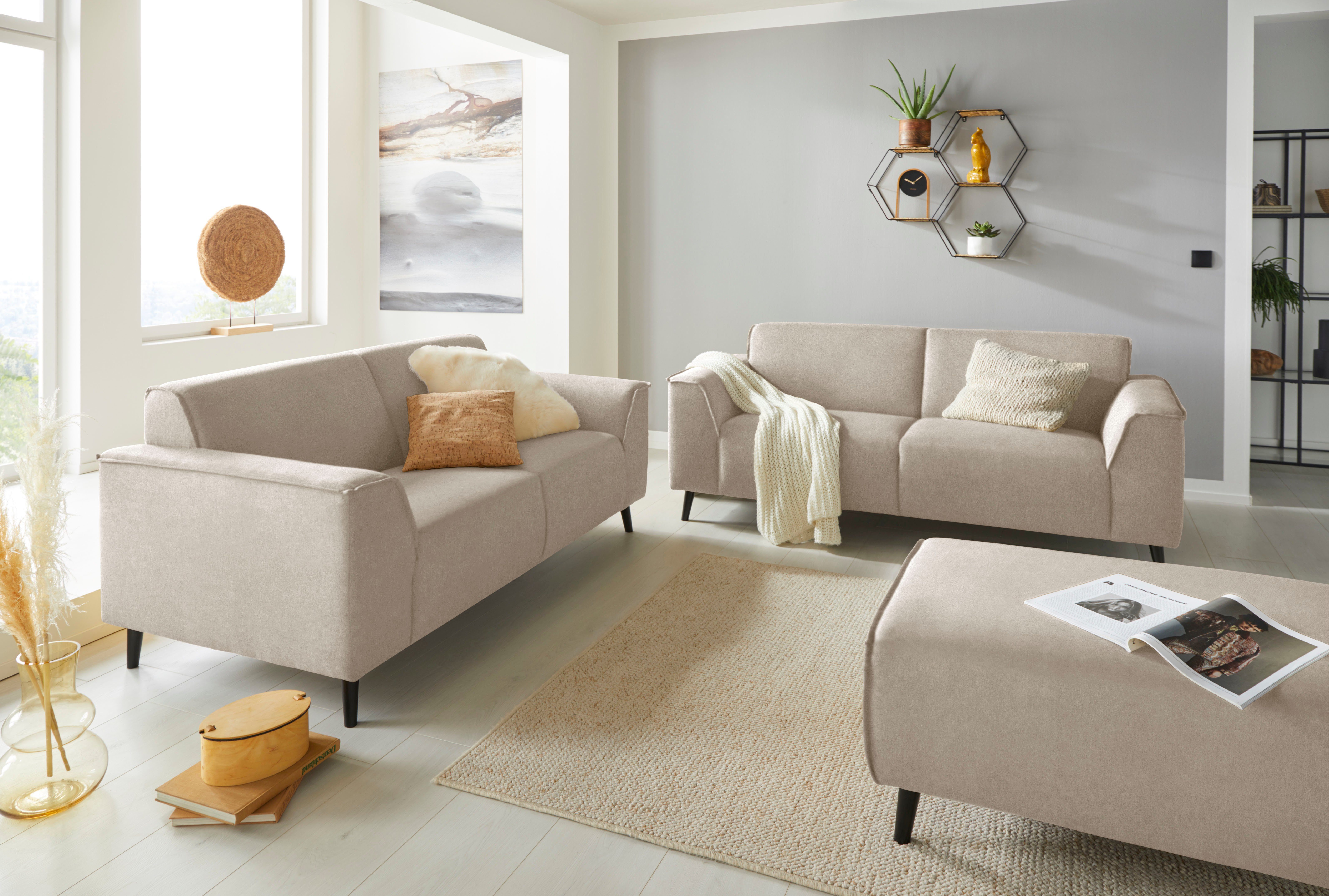 DOMO collection 2-zitsbank Amora moderne vormtaal, geweldige afwerkingsdetails, comfortabel