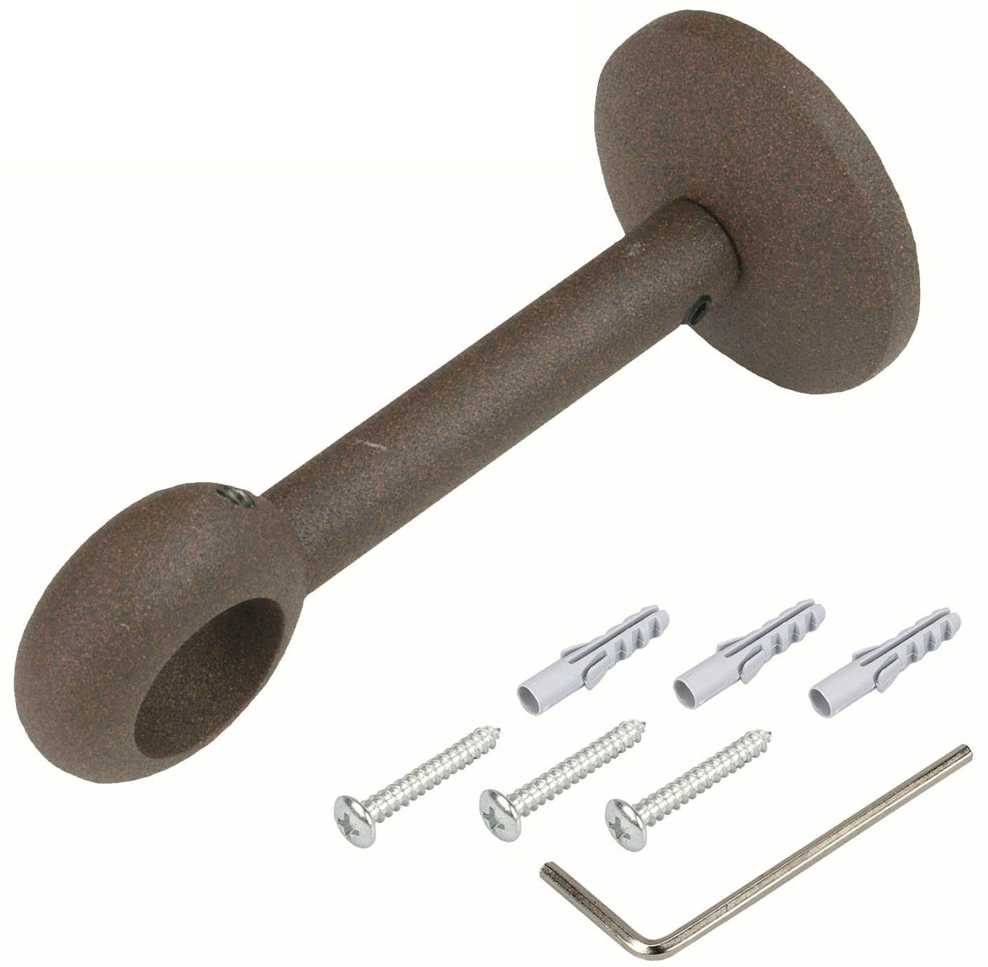 Liedeco Gordijnroedehouder Steun, wandhouder 1-sporig "Esperanca" voor 16 mm stangen (1 stuk)