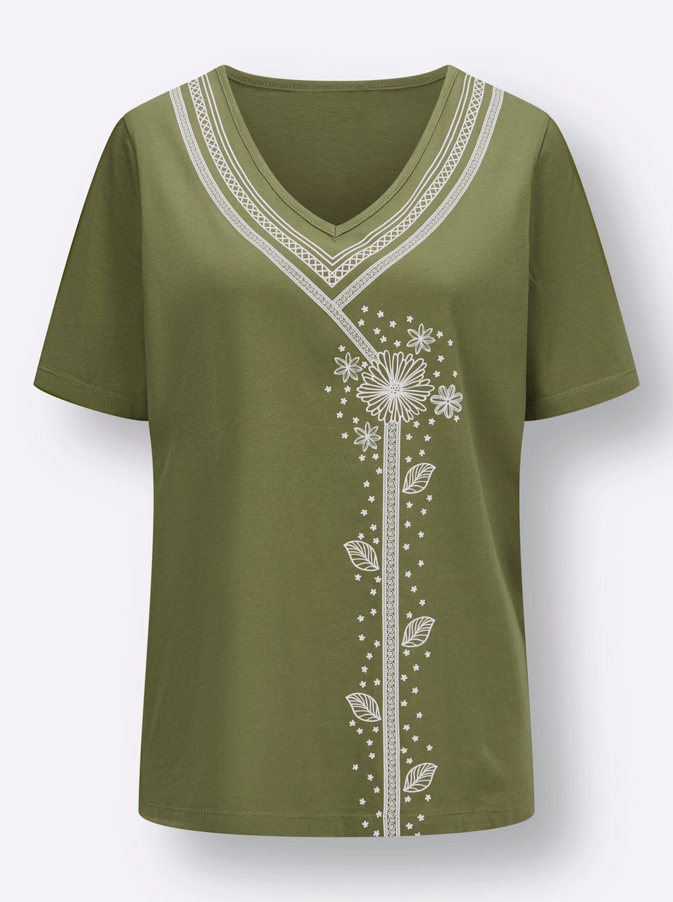 Classic Basics Shirt met V-hals (1-delig)