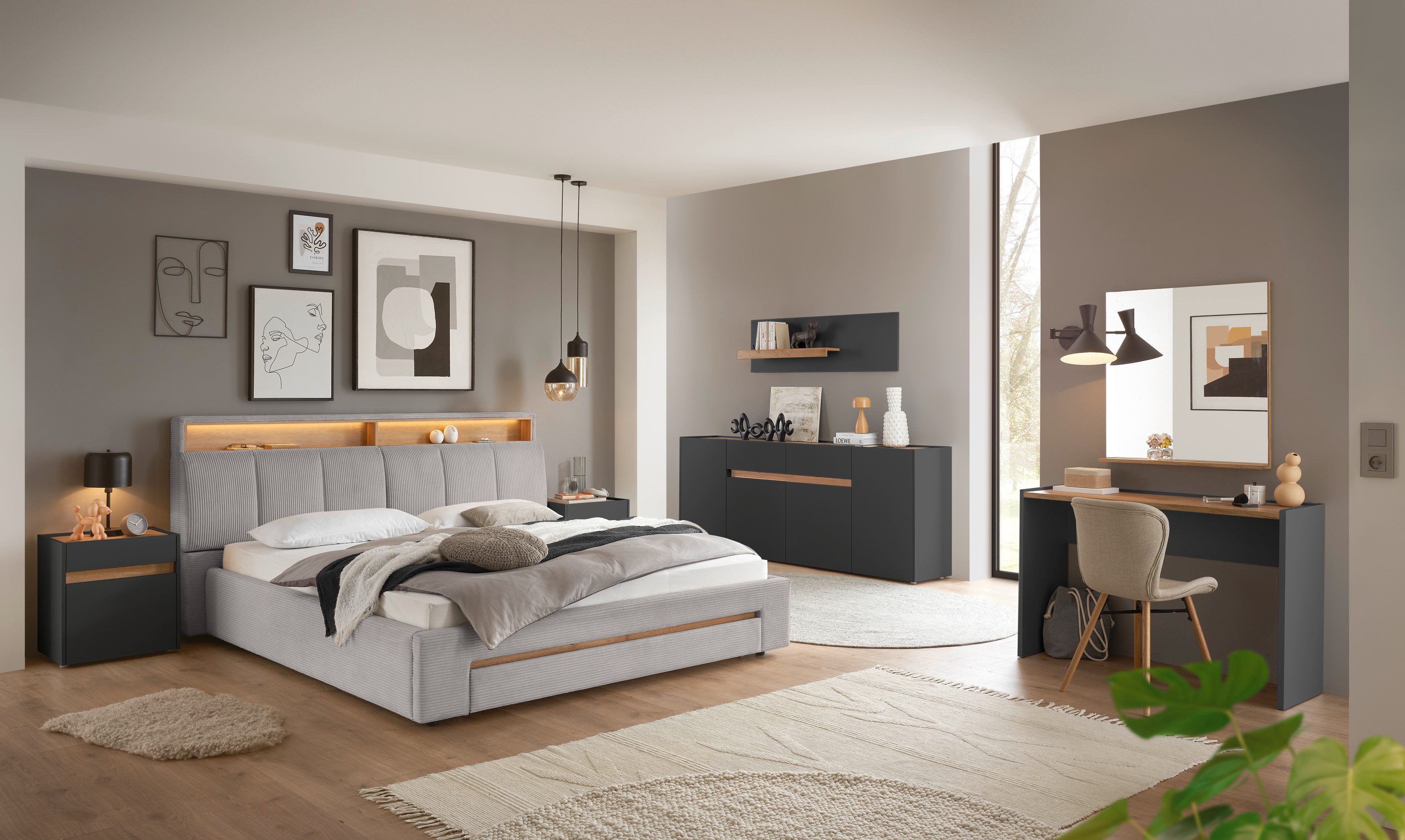INOSIGN Gestoffeerd bed CiTY/GiRON,, gepolsterd opbergbed, met LED-verlichting Bedkisten met hondenbed of als opbergruimte, opklapbare hoofdeinden