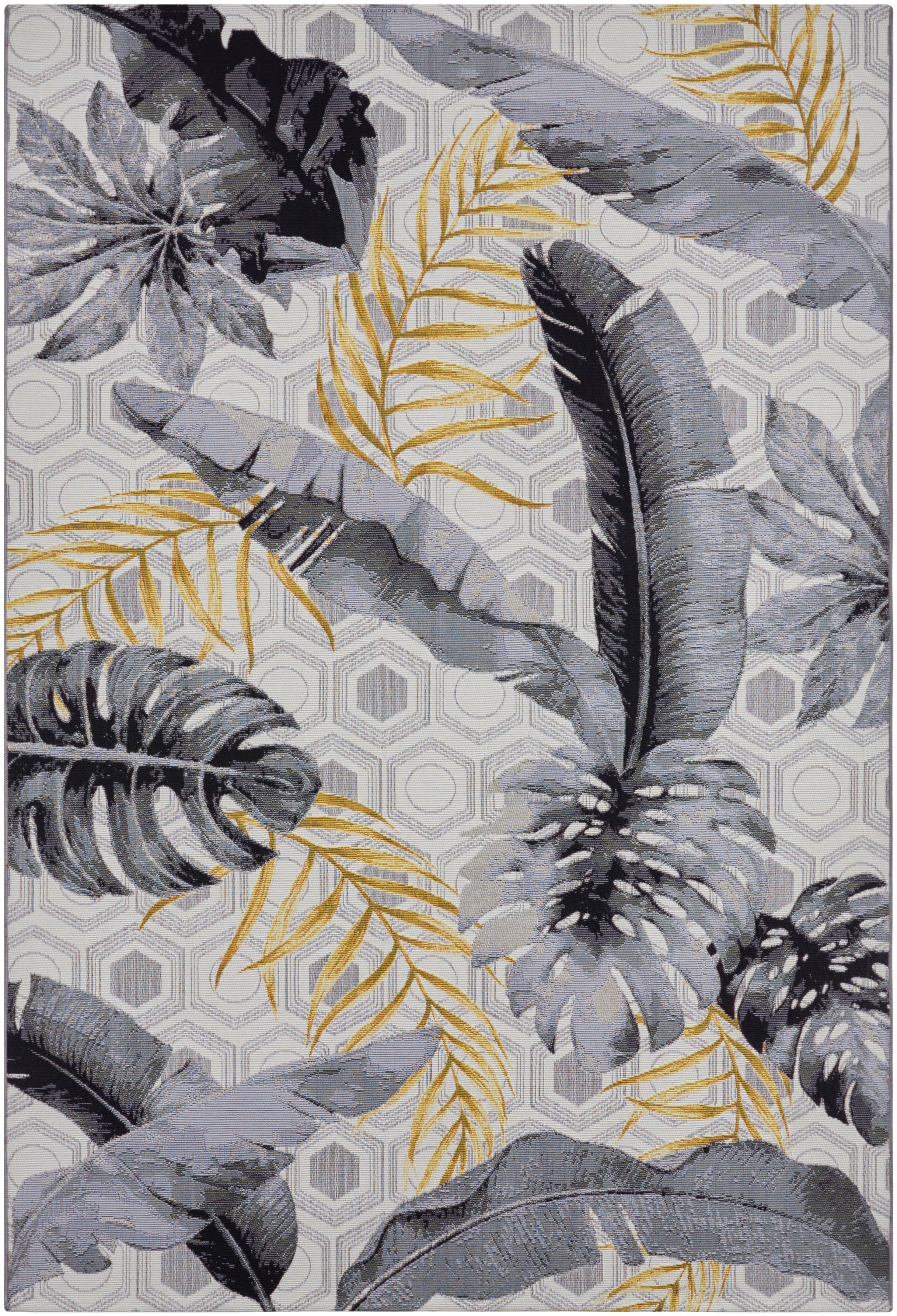 HANSE Home Outdoorkleed Gold Leaves In-& outdoor, tapijt, weerbestendig, balkon, tuin, woonkamer, floraal
