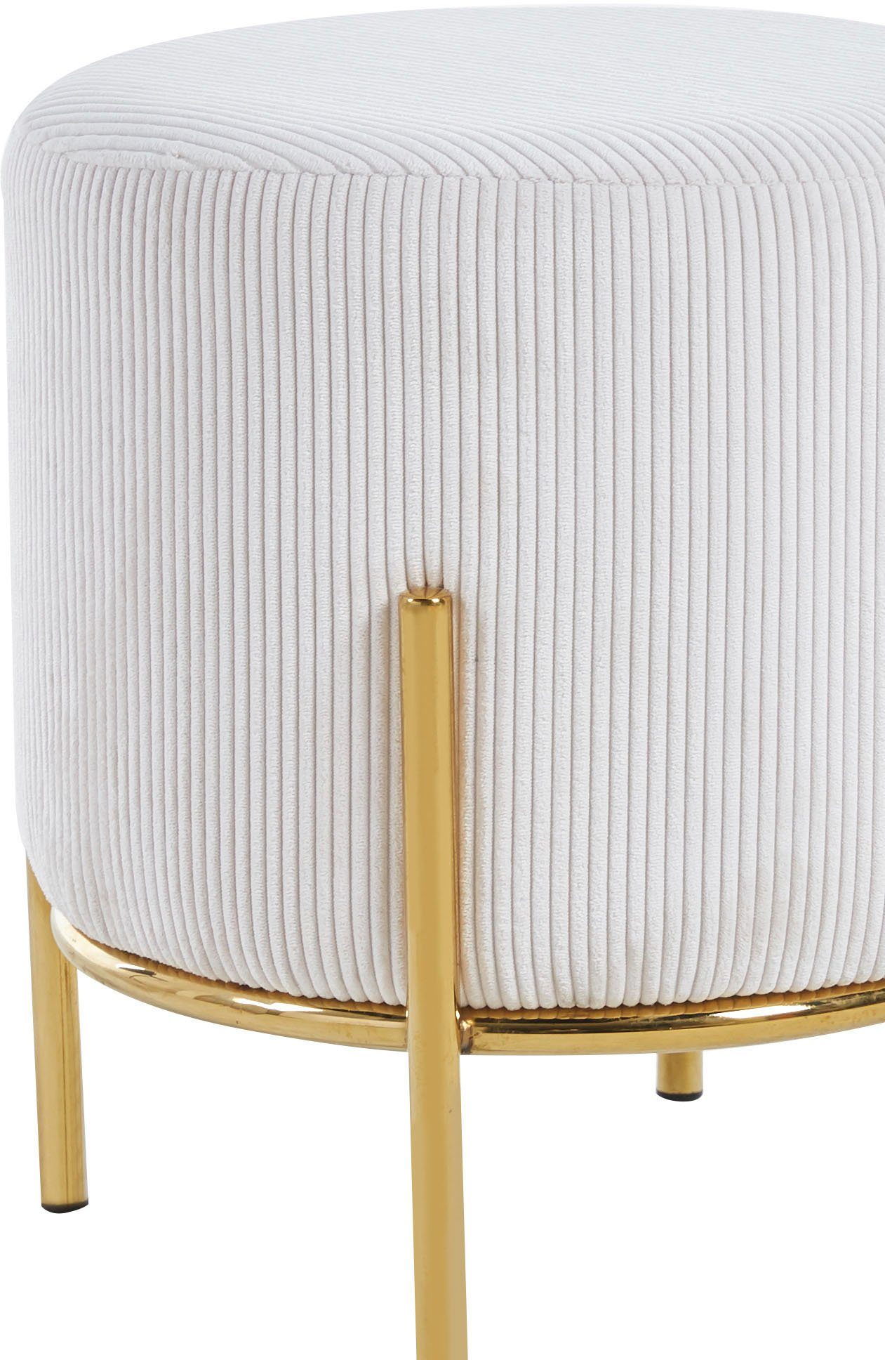 SalesFever Hocker met designframe van goudkleurig metaal