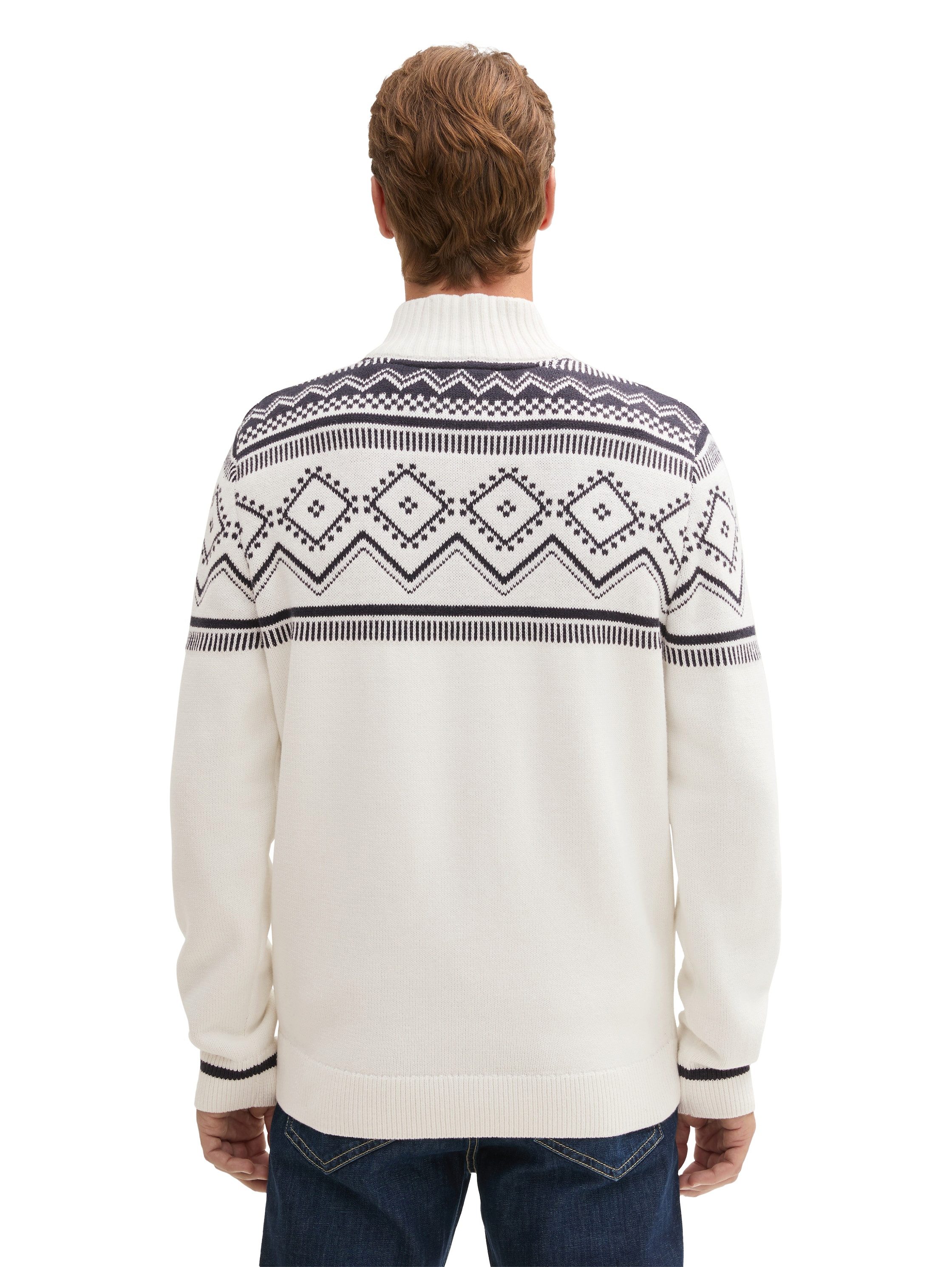 Tom Tailor Schipperstrui met fair isle patroon