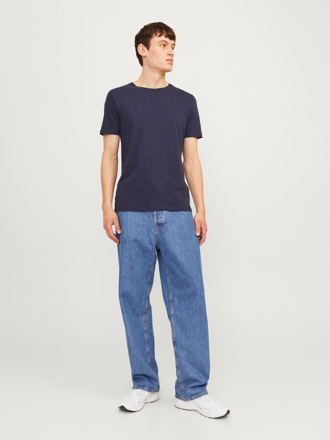 Jack & Jones Shirt met ronde hals JJEORGANIC BASIC TEE SS O-NE 3PK MP NOOS (set, 3-delig)