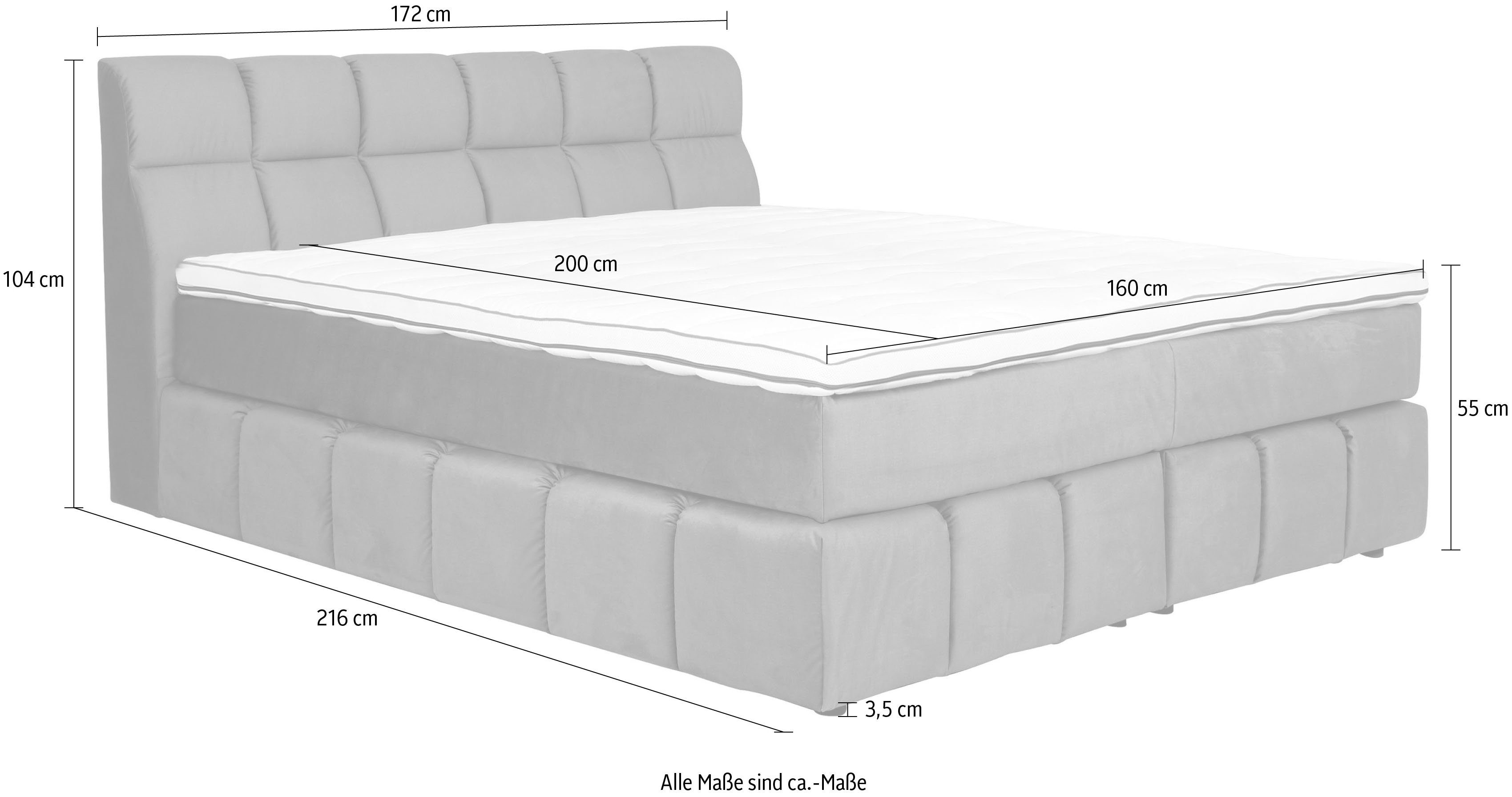 Places of Style Boxspring PAXTON Nieuwe toppervarianten!