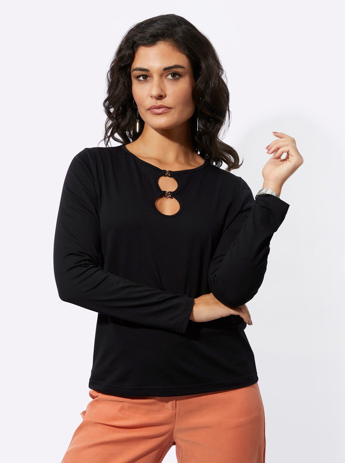 Creation L Shirt met lange mouwen Modal-mix-shirt (1-delig)