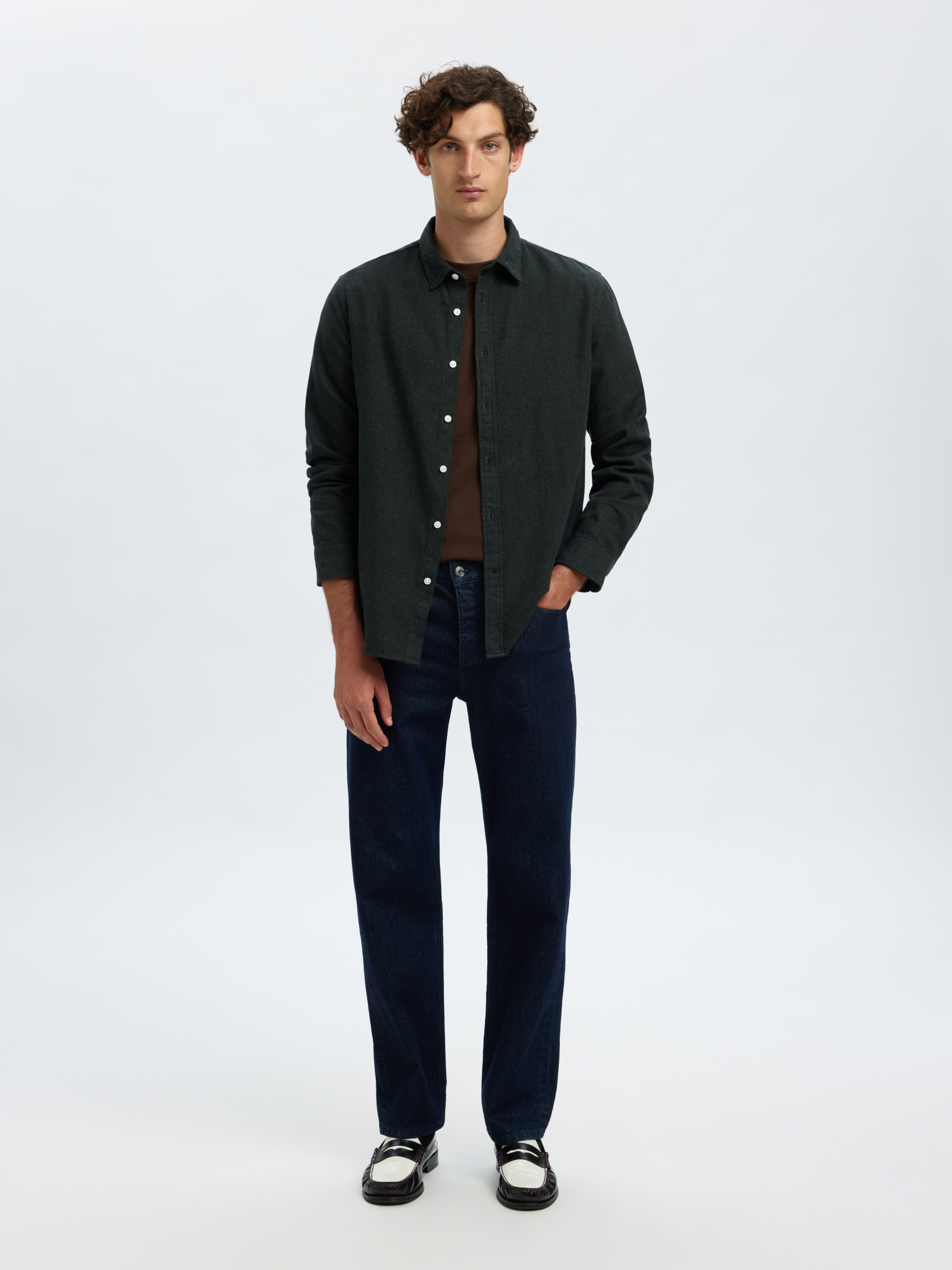 SELECTED HOMME Overhemd met lange mouwen SLHREGNOAH BRUSHED TWIST SHIRT LS NOOS