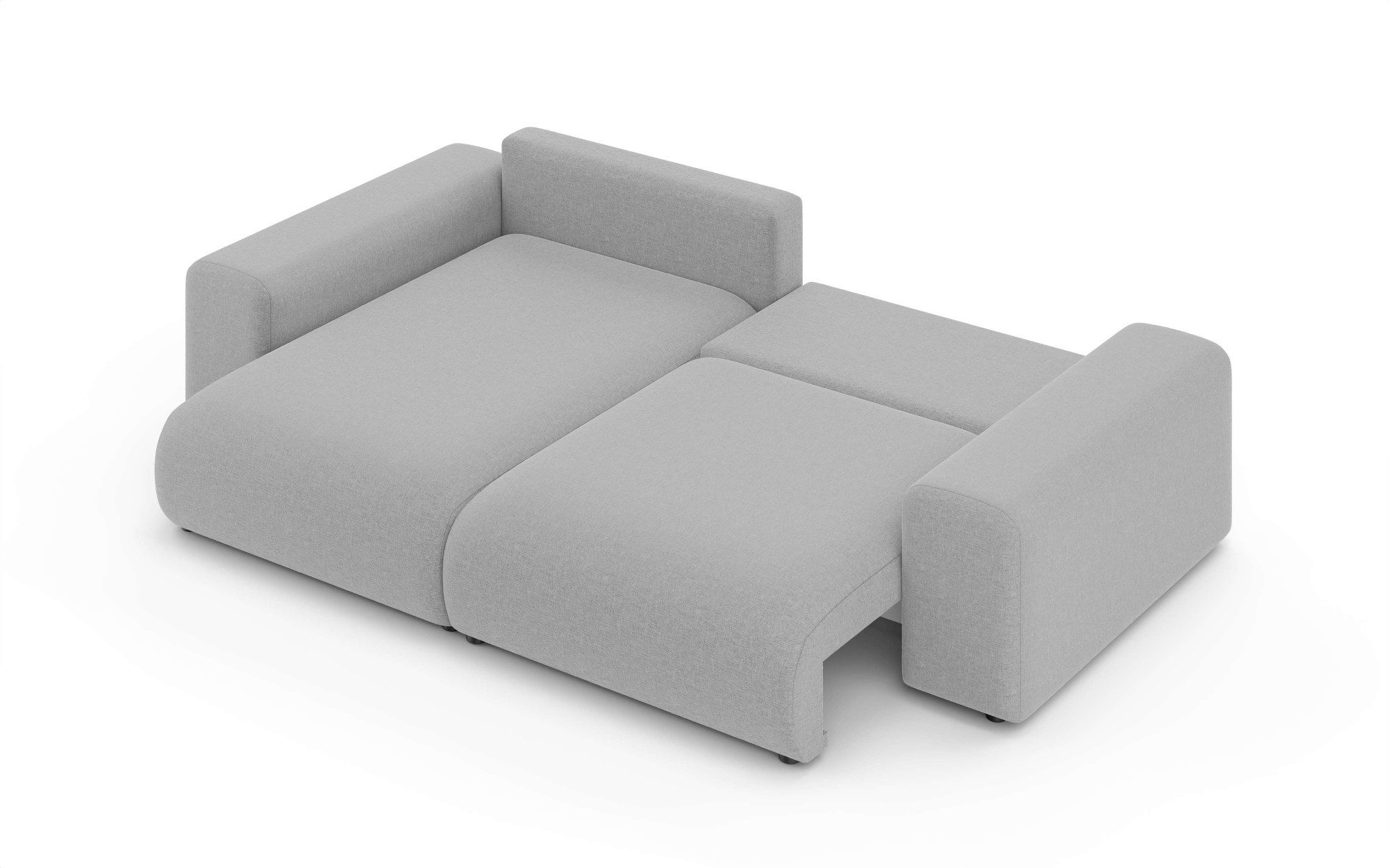 Home affaire Hoekbank LAKESIDE met bedfunctie en bedlade, B/D/H 257/166/84 cm L-vorm, recamiere aan beide zijden monteerbaar, golfondersteuning