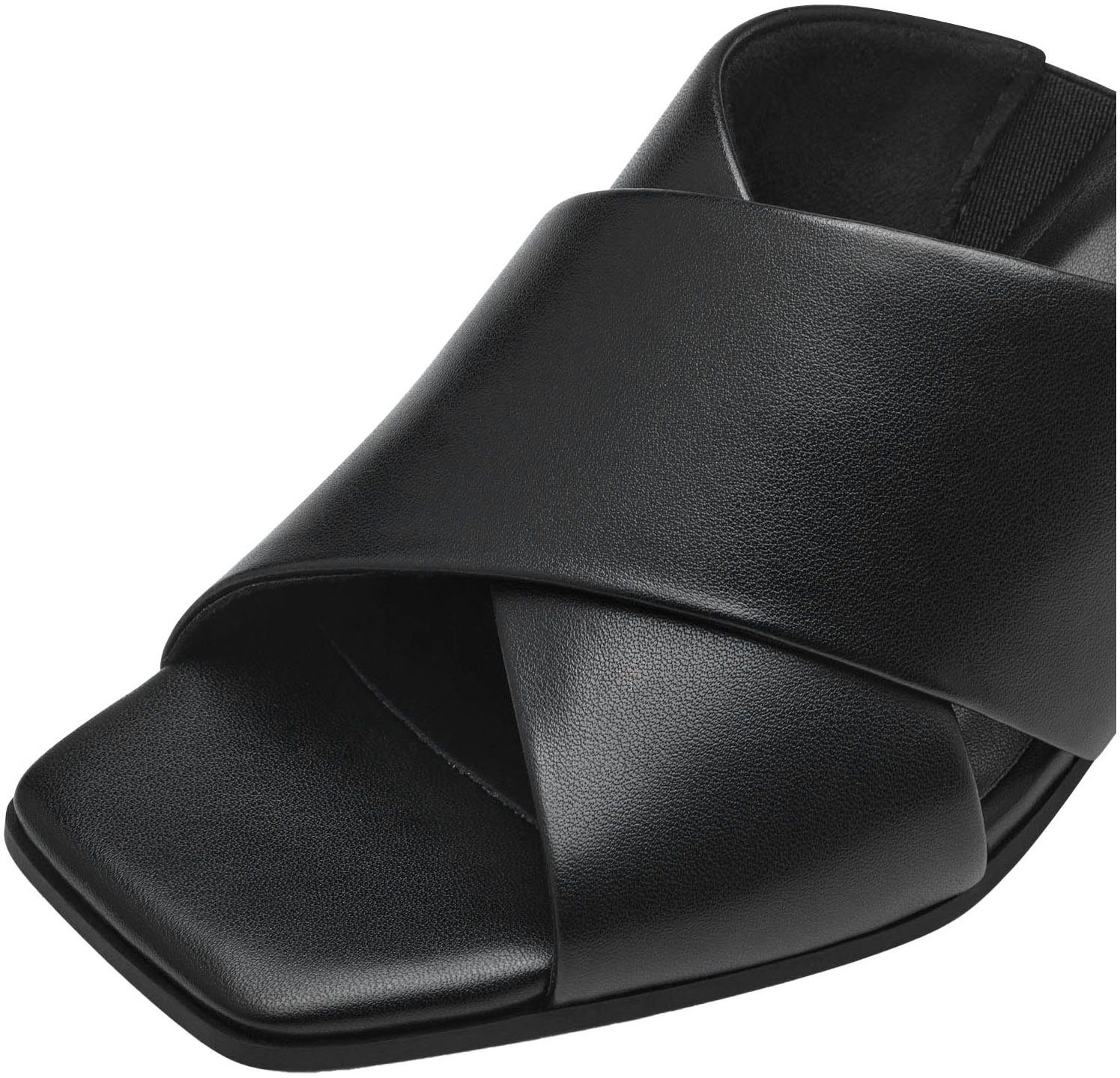 Marco Tozzi Slippers , blokhak, zomerschoen, slippers met gekruiste bandage