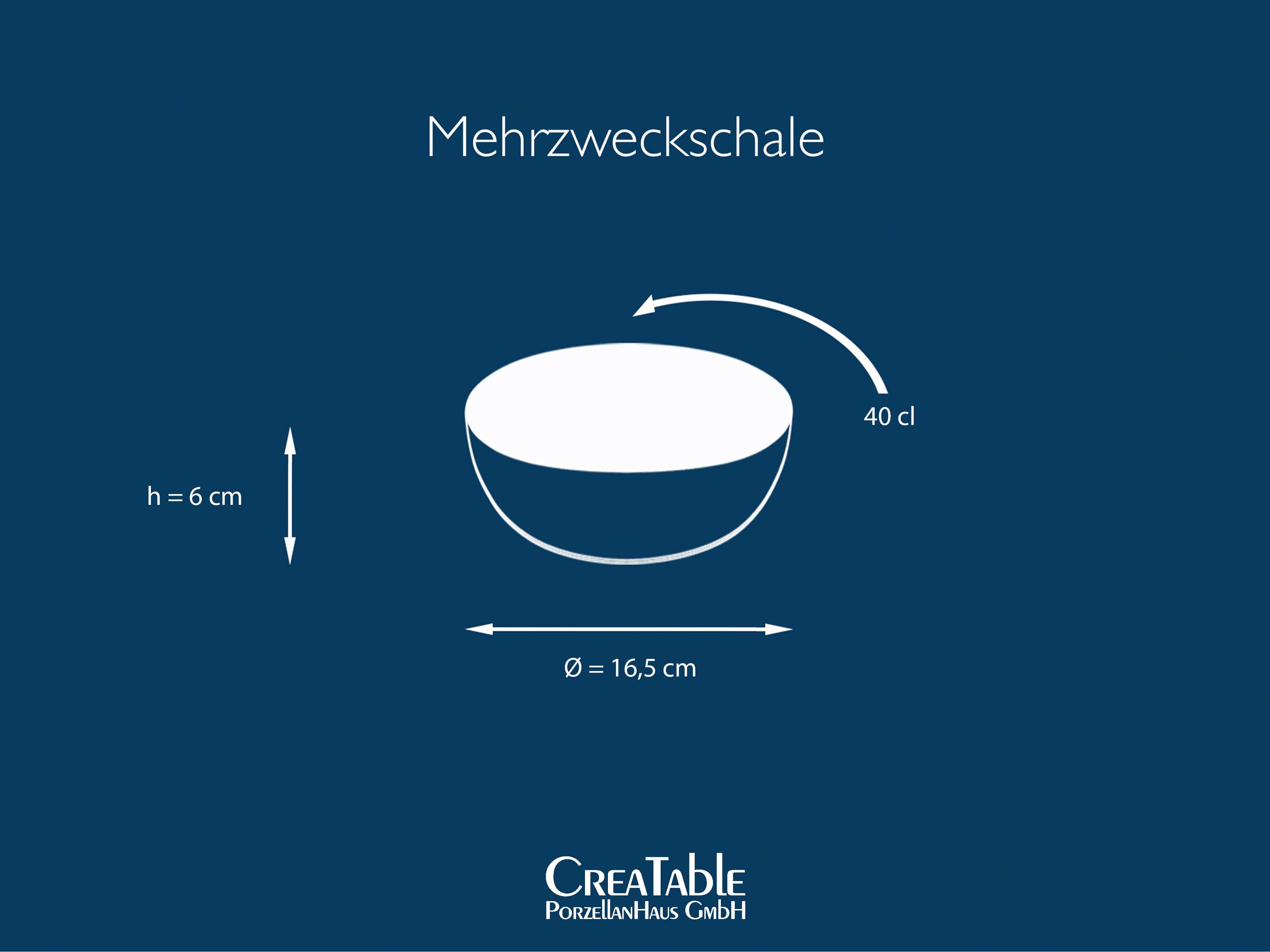 CreaTable Mueslischaaltje NATURE COLLECTION Slakom, snackschaal, ø 16,5 cm (set, 6-delig)