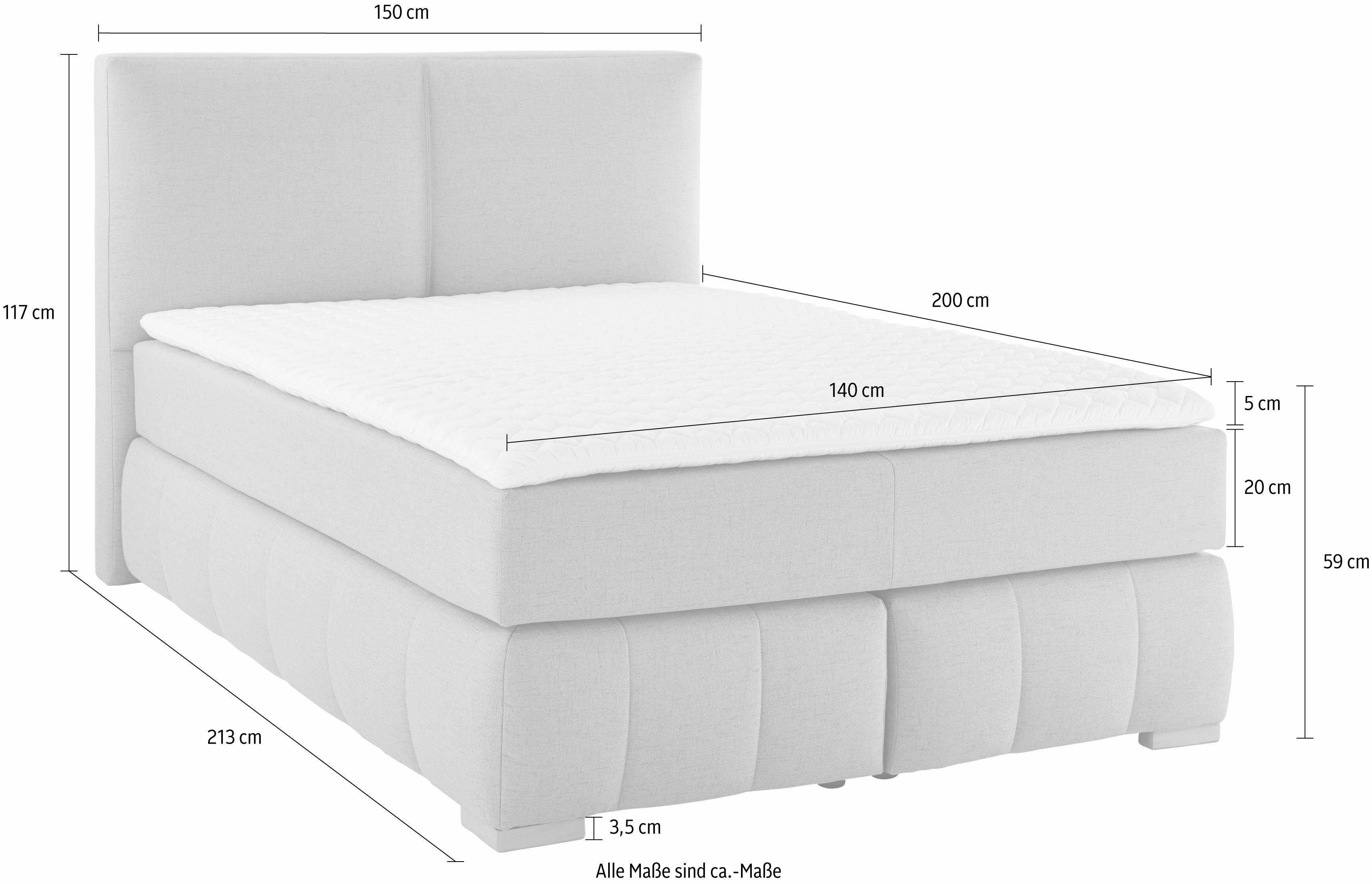 Guido Maria Kretschmer Home&Living Boxspring Wehma incl. matrastopper voor 3 verschillende matrassen, ook in fluwelen stof