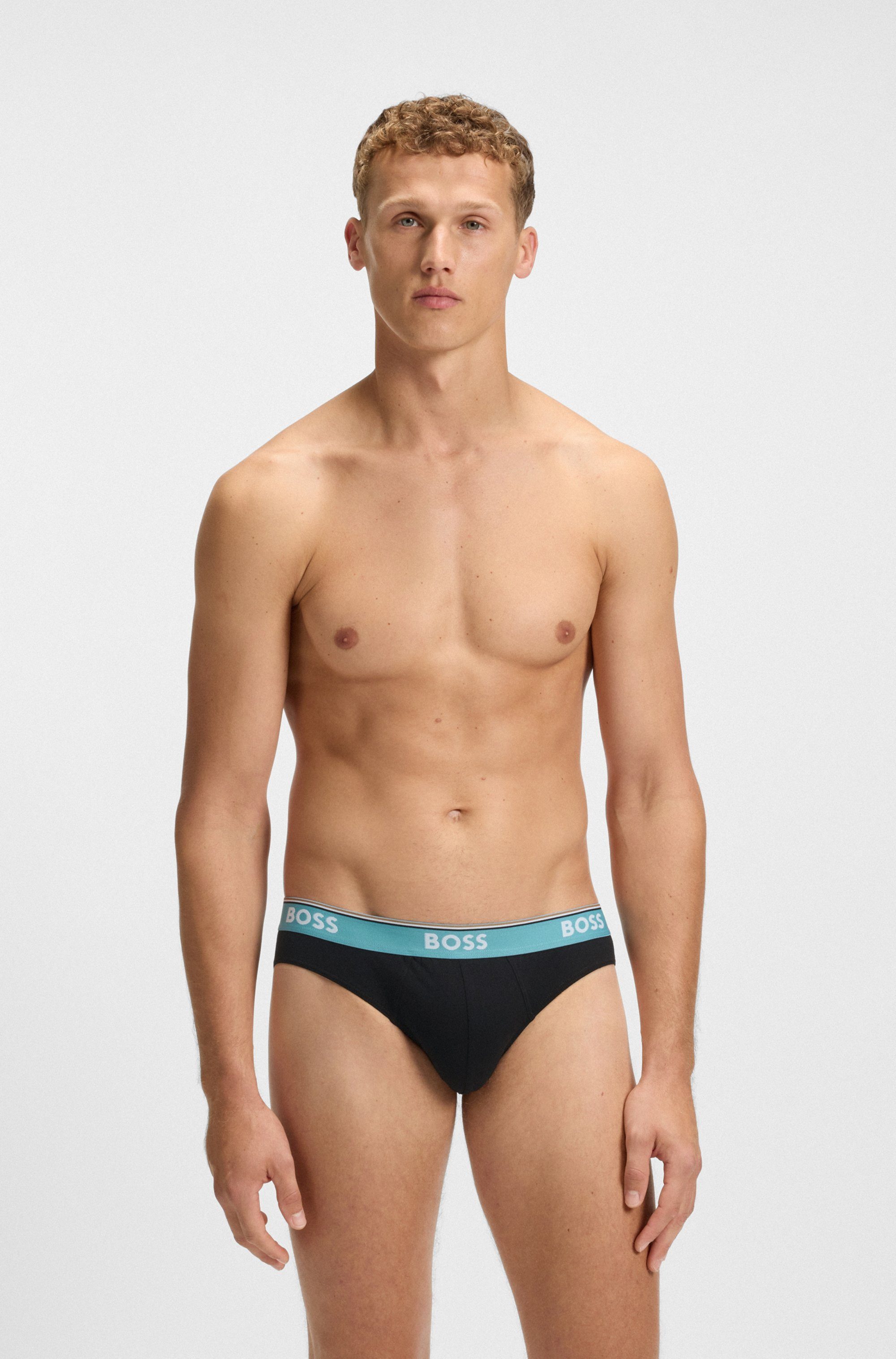BOSS Slip Brief 3P Power met boss-opdruk (set, 3 stuks)