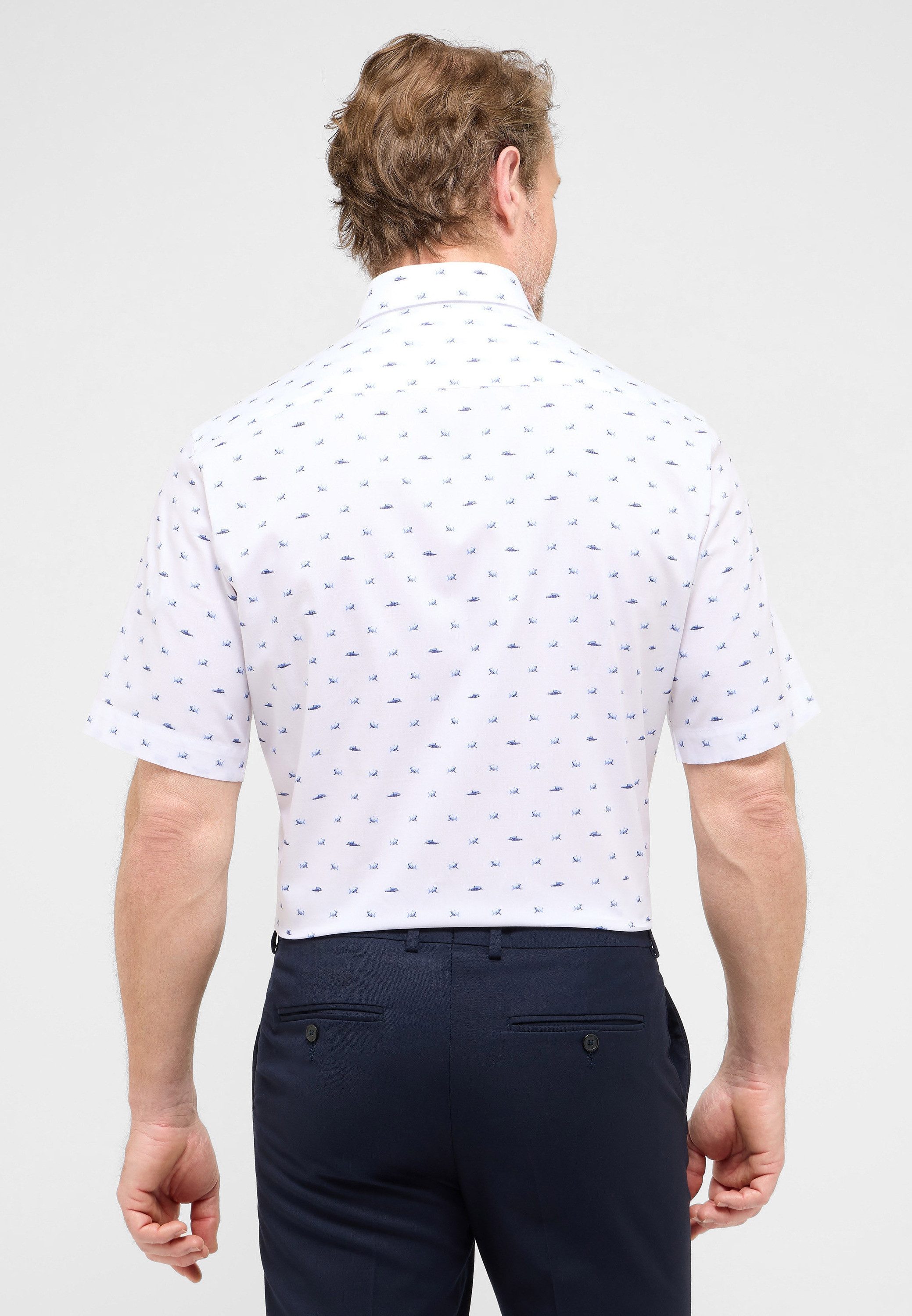 Eterna Overhemd met korte mouwen MODERN FIT NON IRON (strijkvrij)