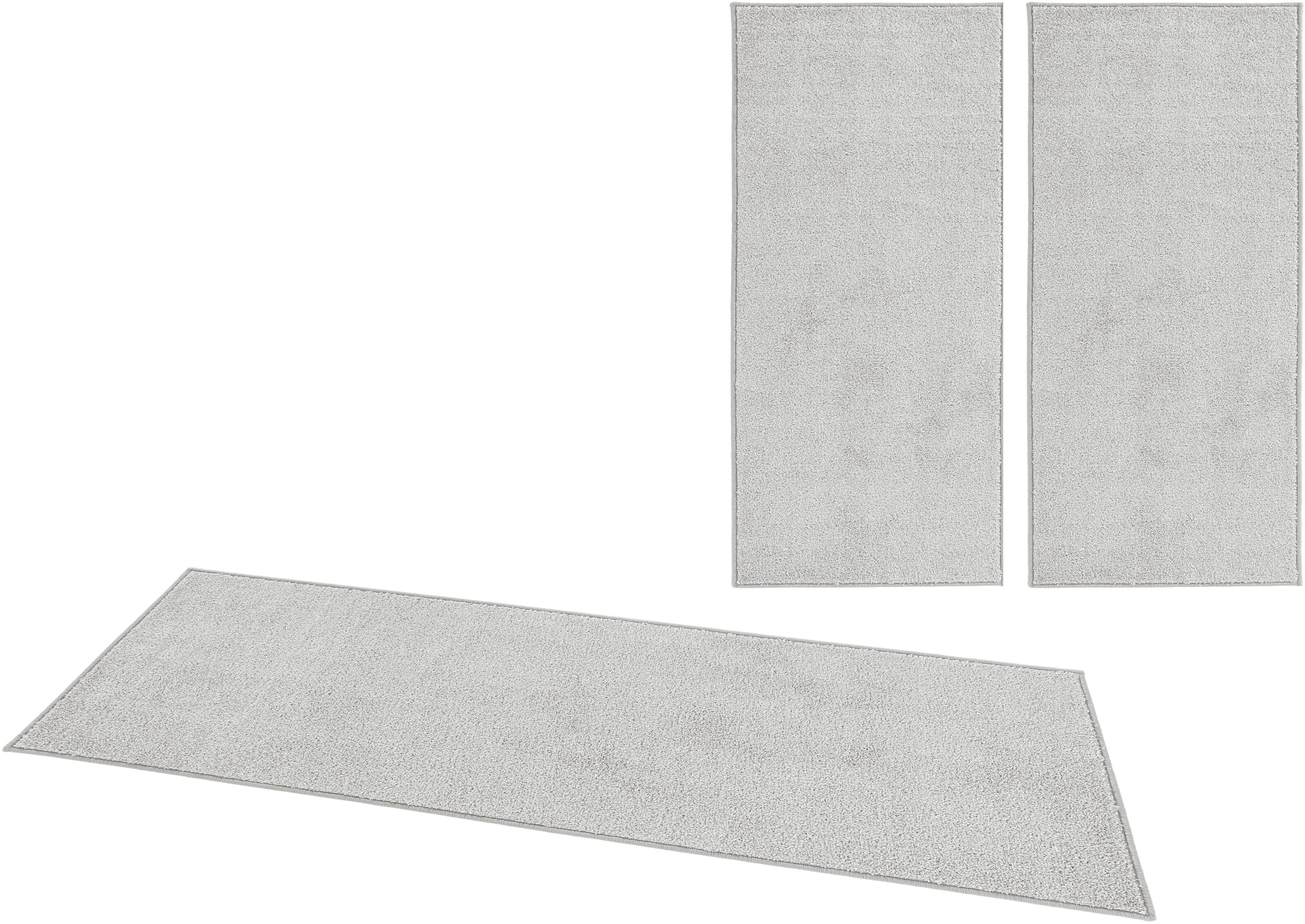 HANSE Home Set slaapkamerkleedjes Pure 100 Korte pool, unikleur, vloerkleed, bedloper, slaapkamerkleed, loper