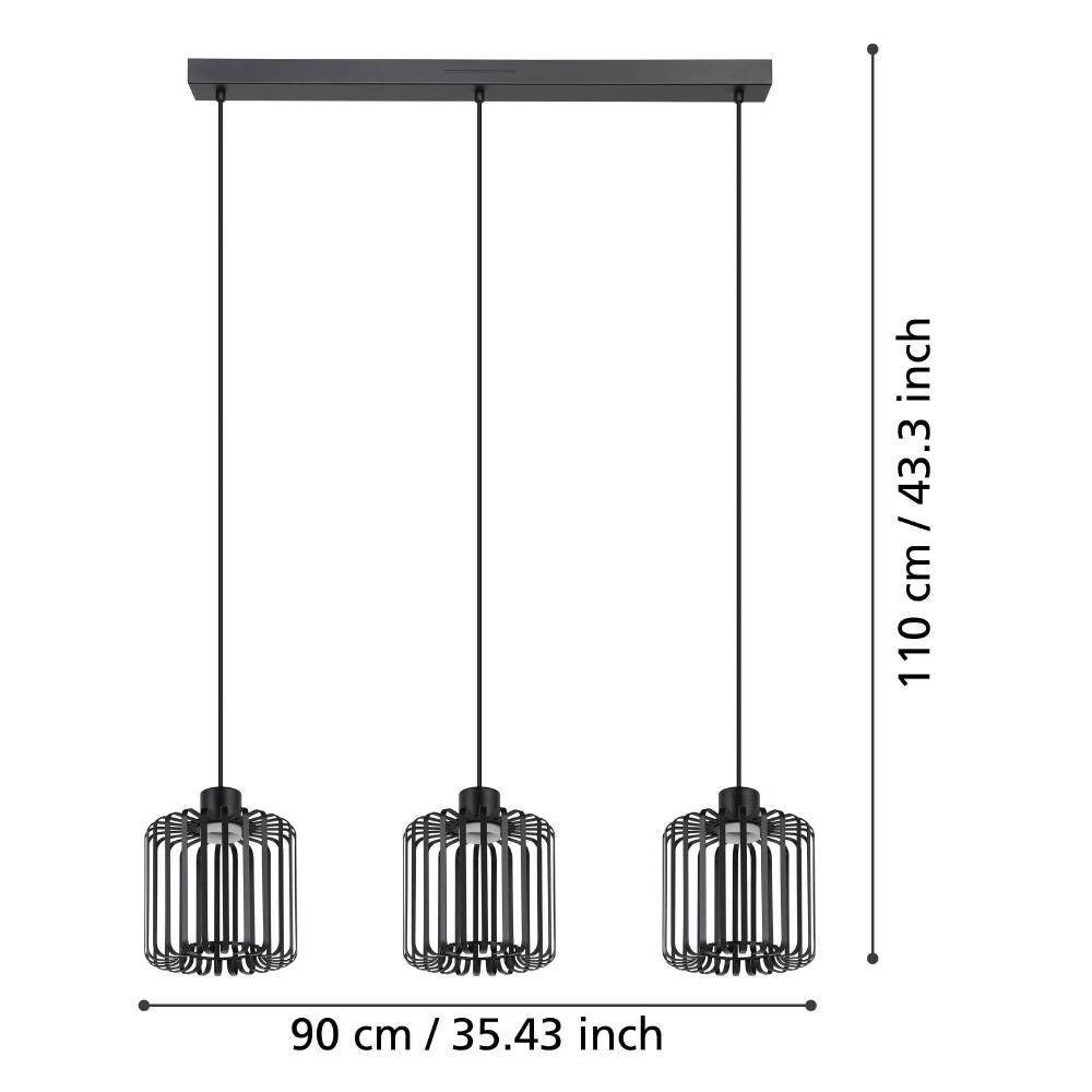 EGLO Hanglamp GINESTRONE-Z Hängelampe schwarz, ZigBee 3.0, Timer, Pendelleuchte, Hanglamp, ZigBee, app en spraakbesturing Alexa, RGB, dimbaar (1 stuk)