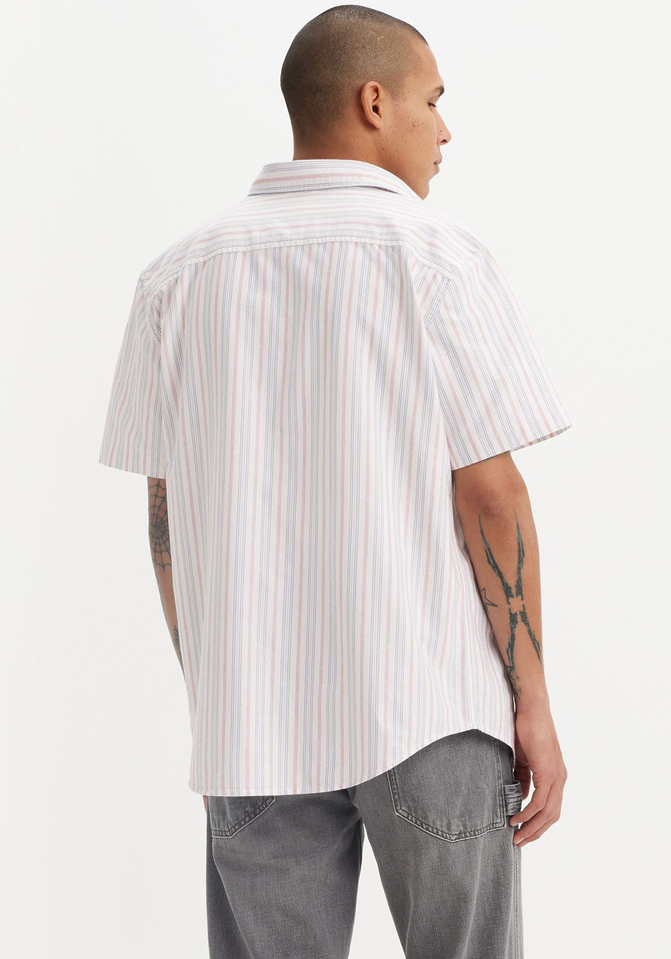 Levi's Overhemd met korte mouwen SS AUTHENTIC BUTTON DOWN in streepdessin van katoen