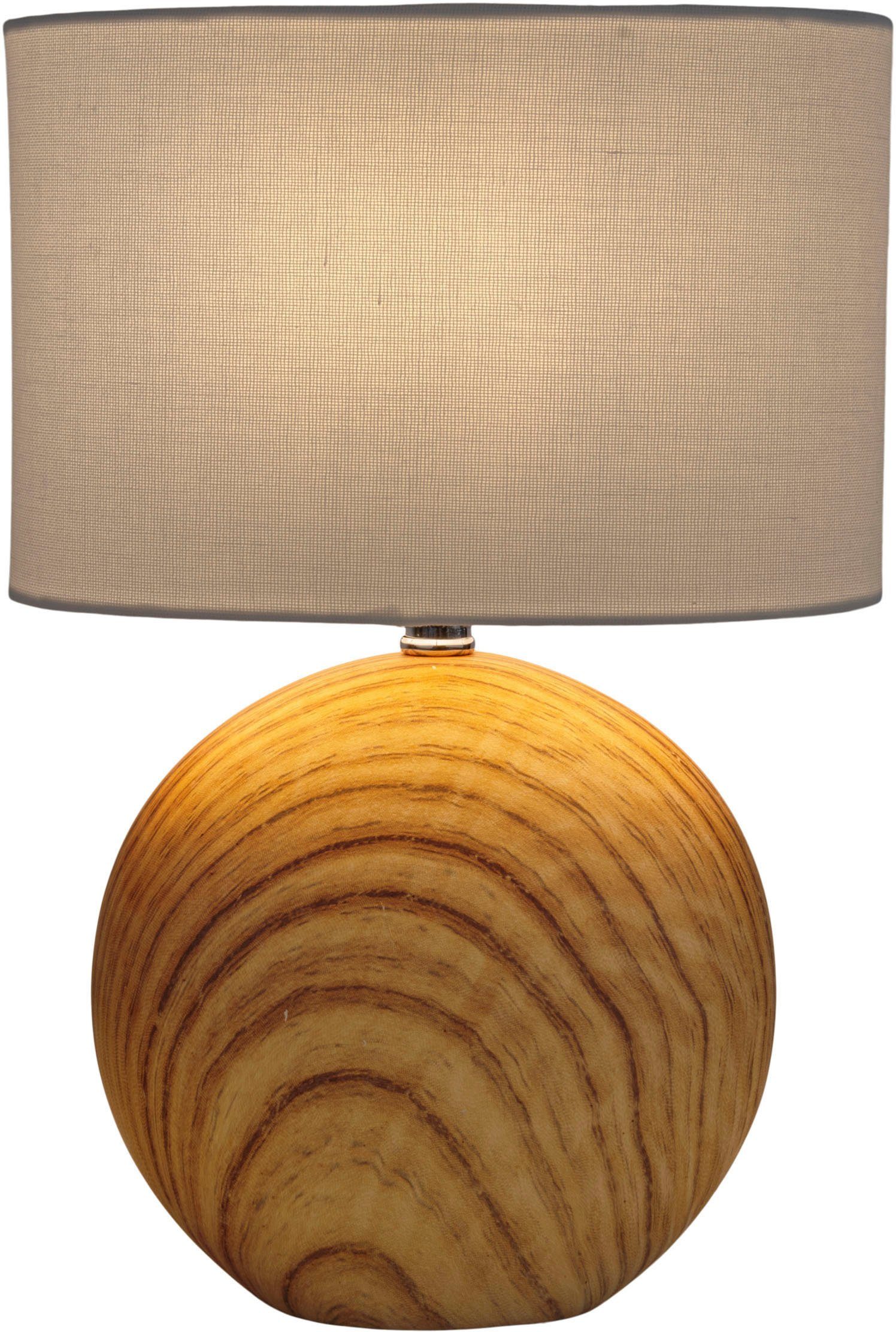 näve Tafellamp Woody Keramische tafellamp, E14, max. 40W, hoogte: 31,5 cm, incl. kantelschakelaar (1 stuk)