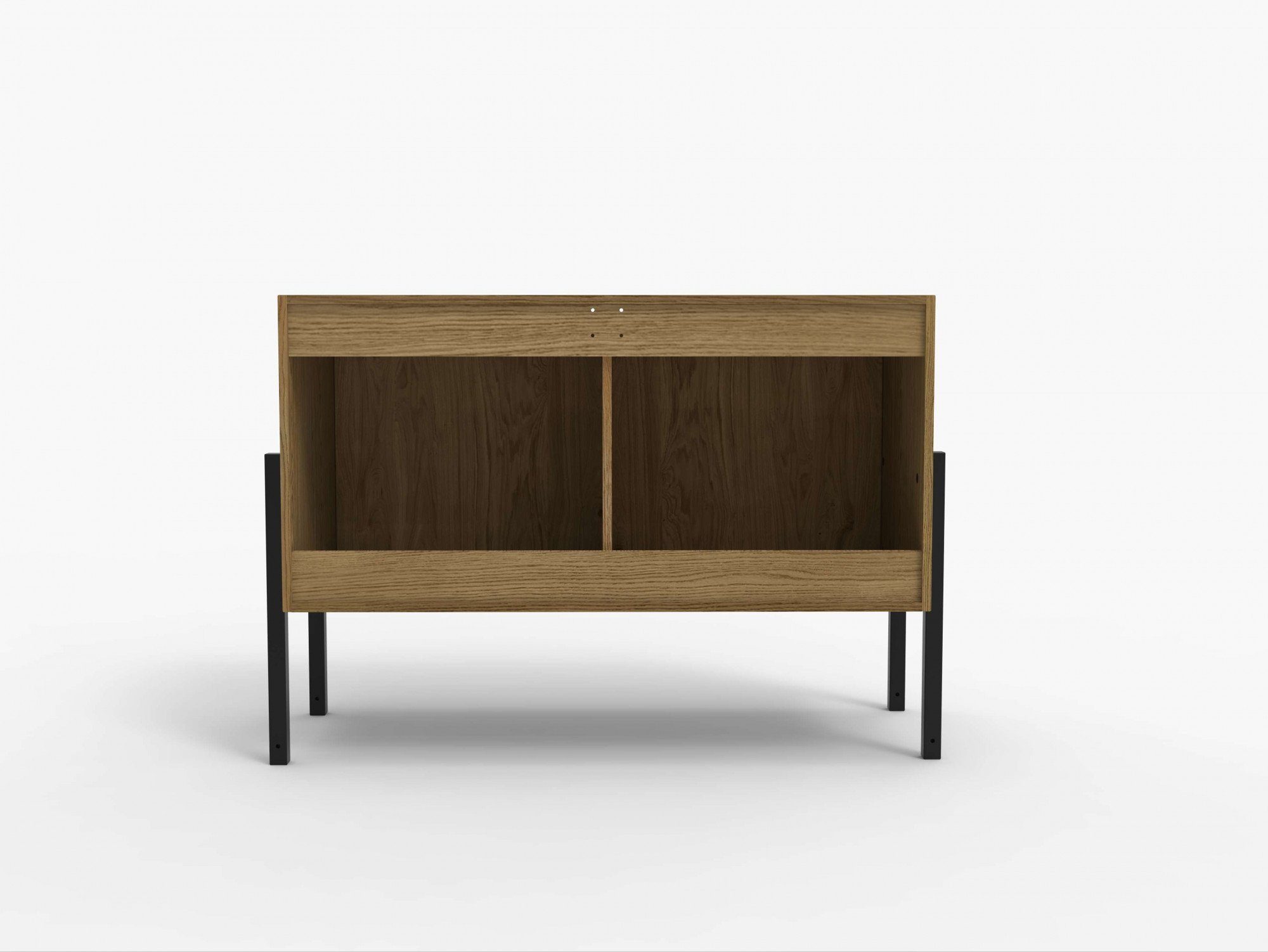 andas Tv-meubel Finton Commode met 2 deuren, kast van massief eikenhout, breedte 76 cm