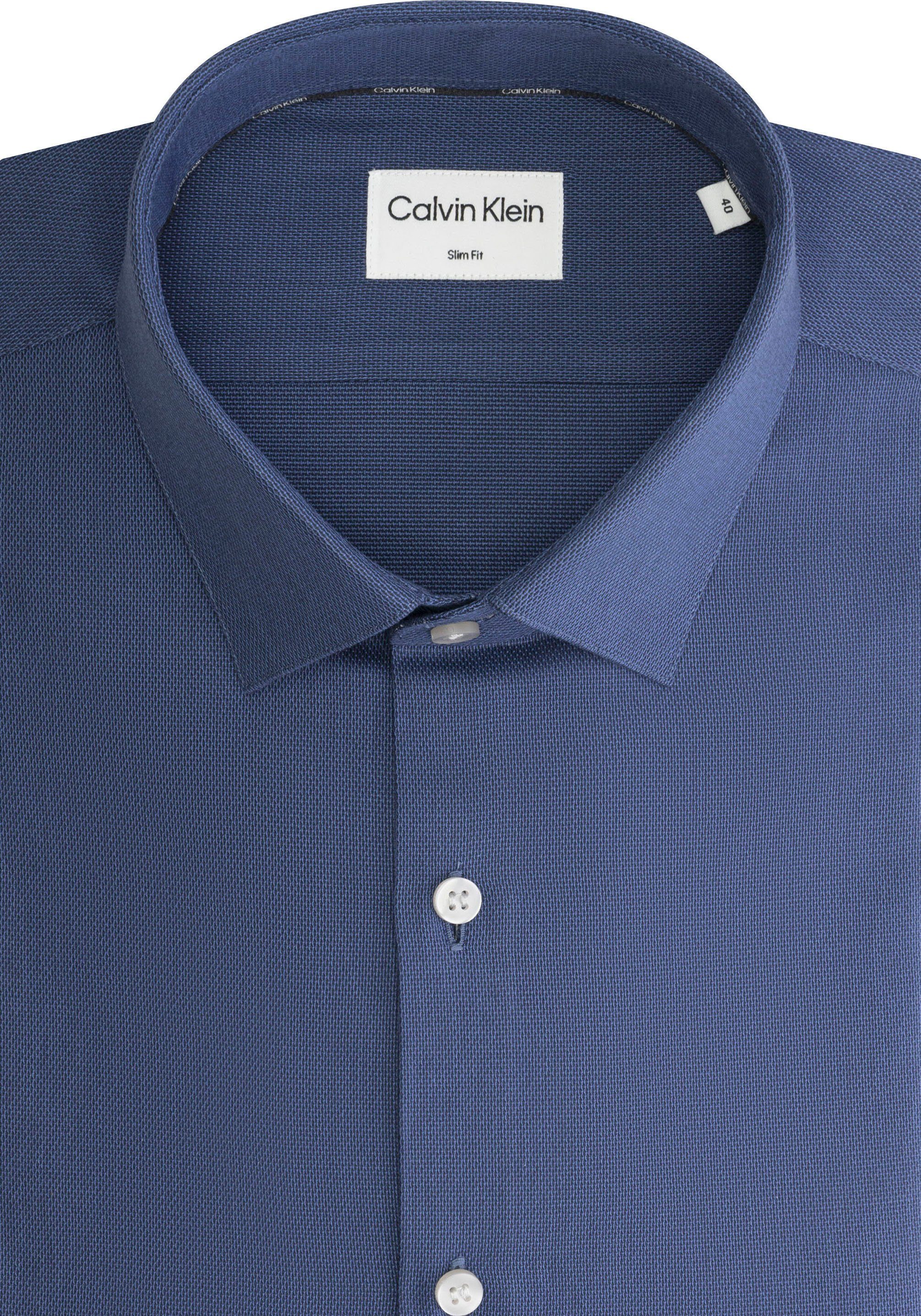 Calvin Klein Overhemd met korte mouwen TONAL STRUCTURE SLIM SHIRT