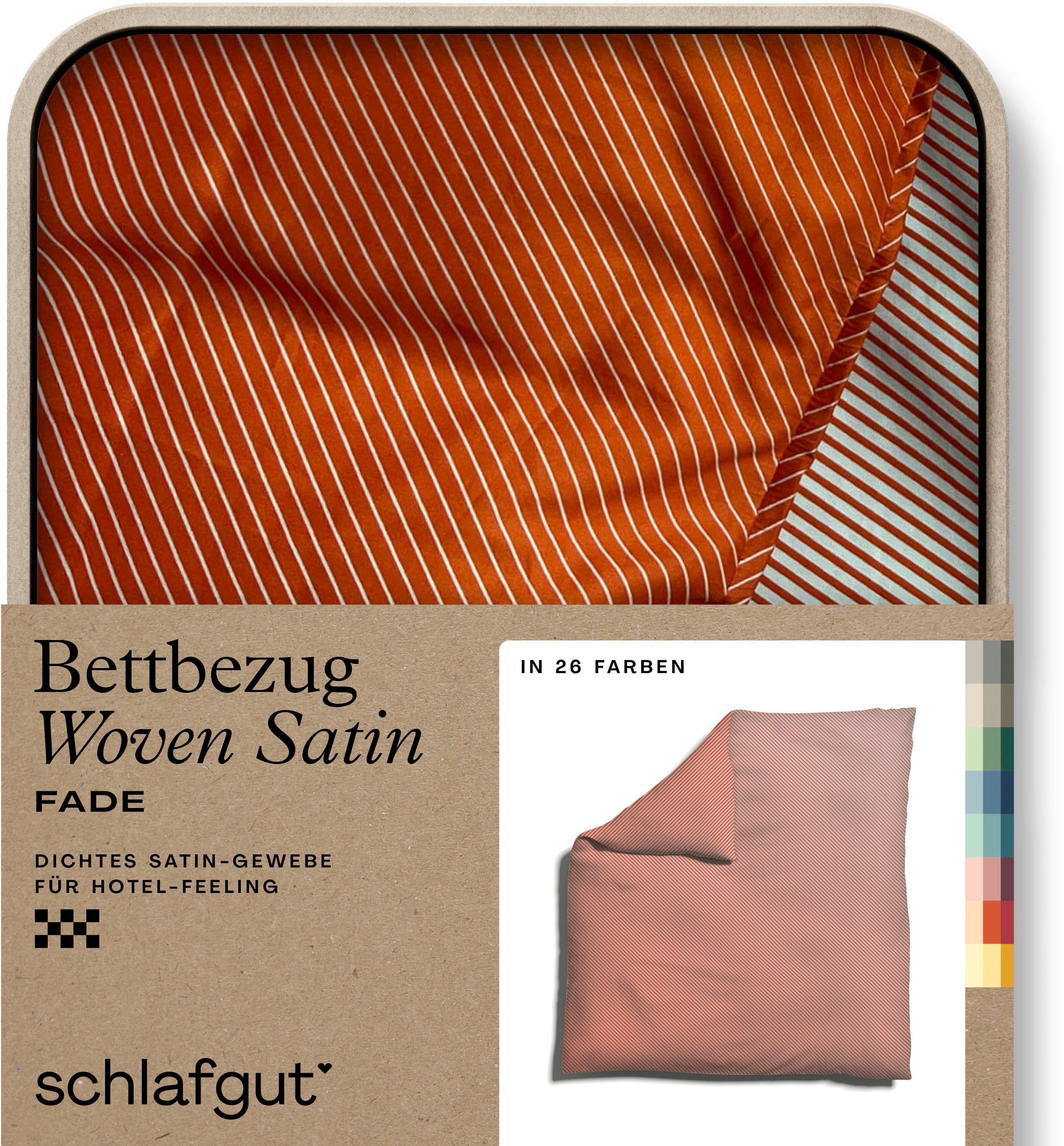 Schlafgut Dekbedovertrek Woven Satin fade met fijne strepen met kleurverloop, mix & match: bijpassende kussensloop verkrijgbaar (1 stuk)
