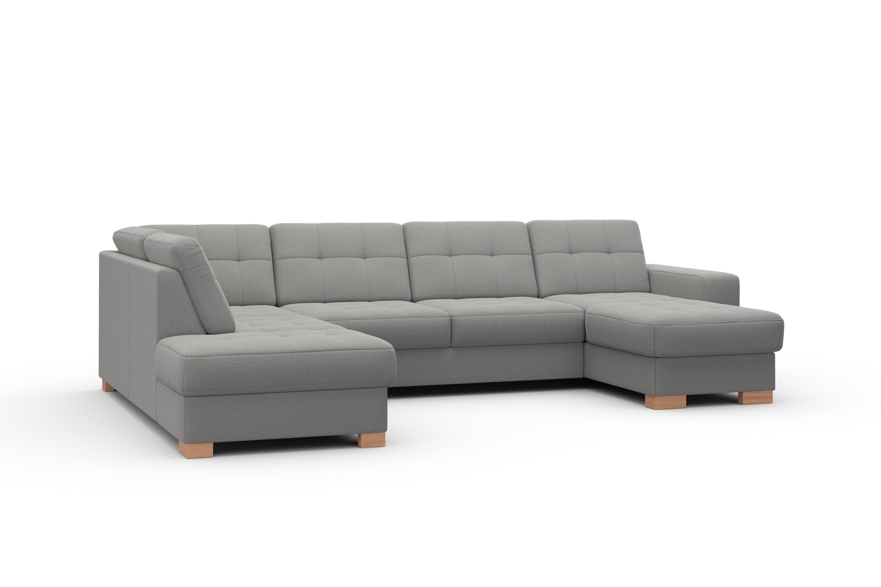 sit&more Zithoek Quincy U-vorm naar keuze met slaapfunctie en bedkist
