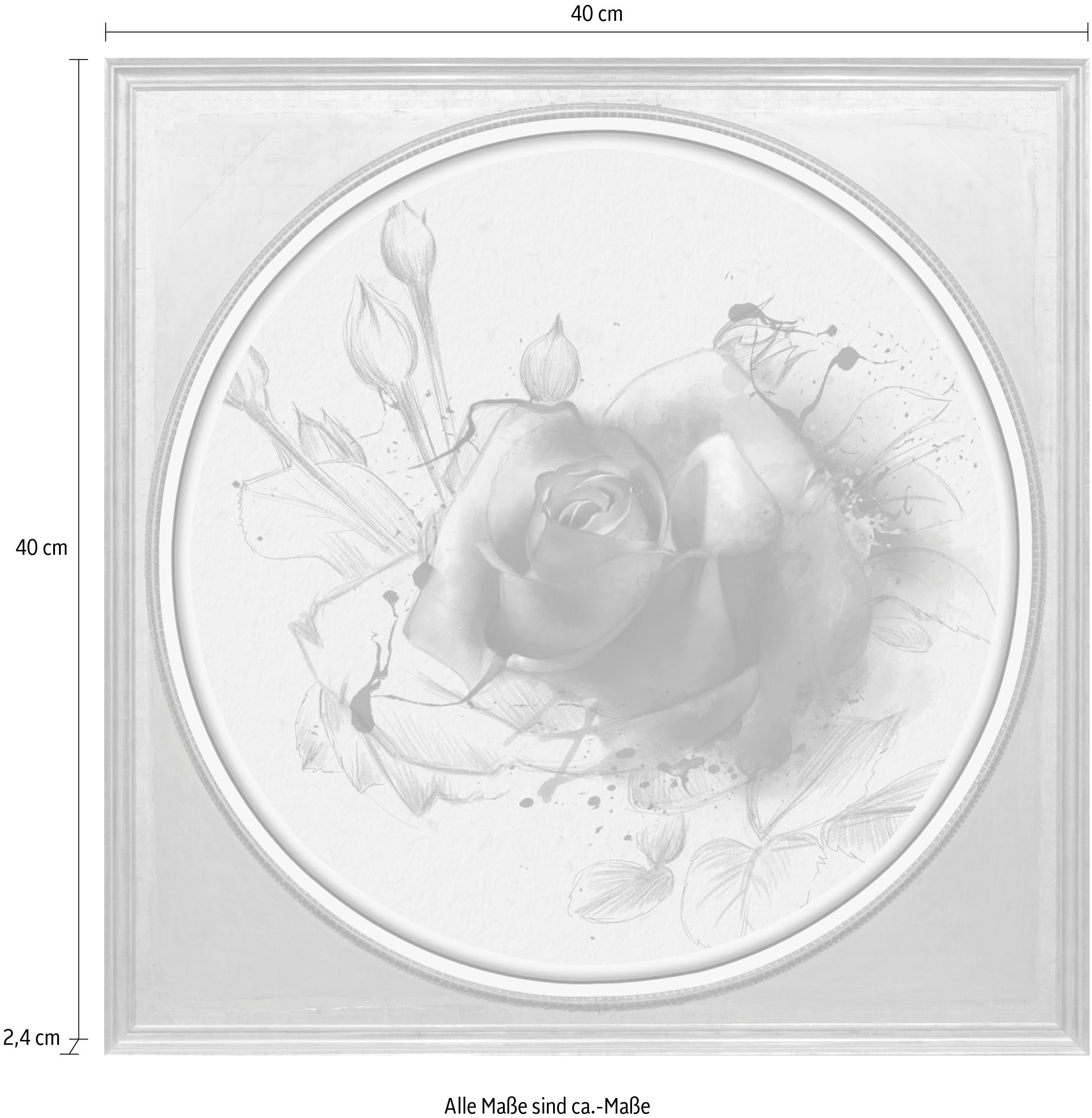 queence Artprint op acrylglas Rosé Fine Art-print in galeriekwaliteit