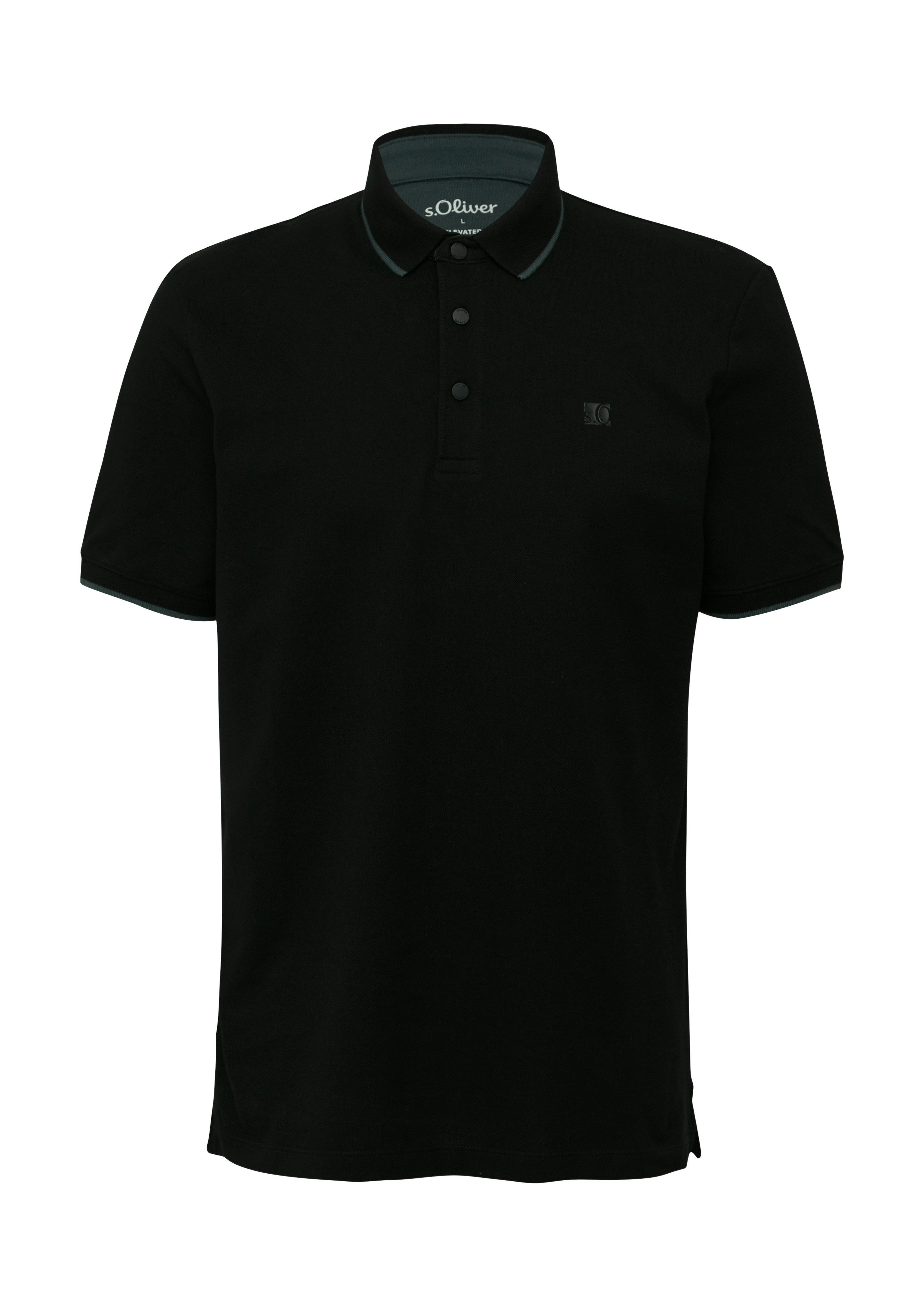 s.Oliver Poloshirt met contrastdetails
