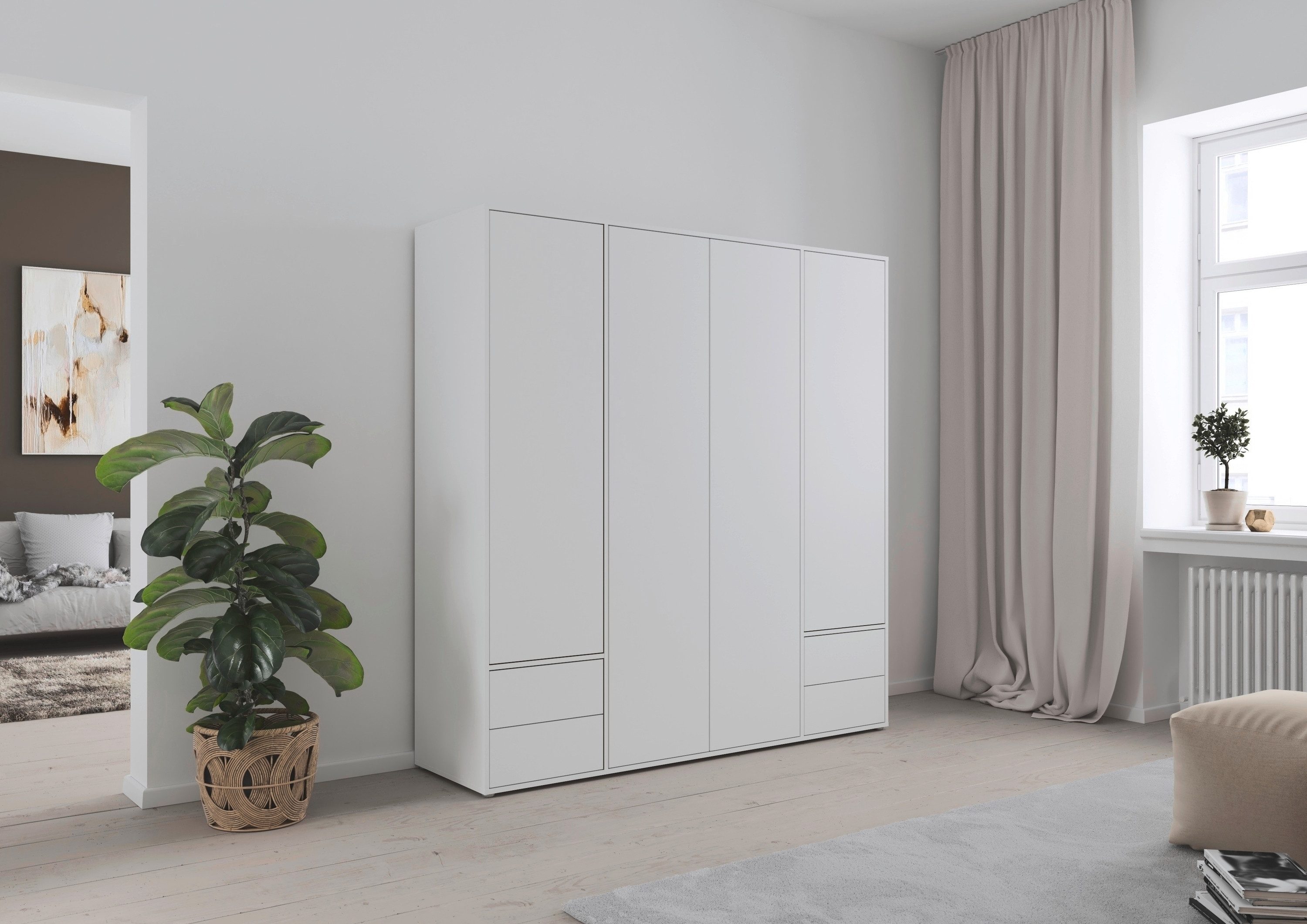 rauch Draaideurkast Kledingkast Kast Garderobe Wasmand NABILA veel Opbergruimte met 2 lades en push-to-open functie topseller made in germany