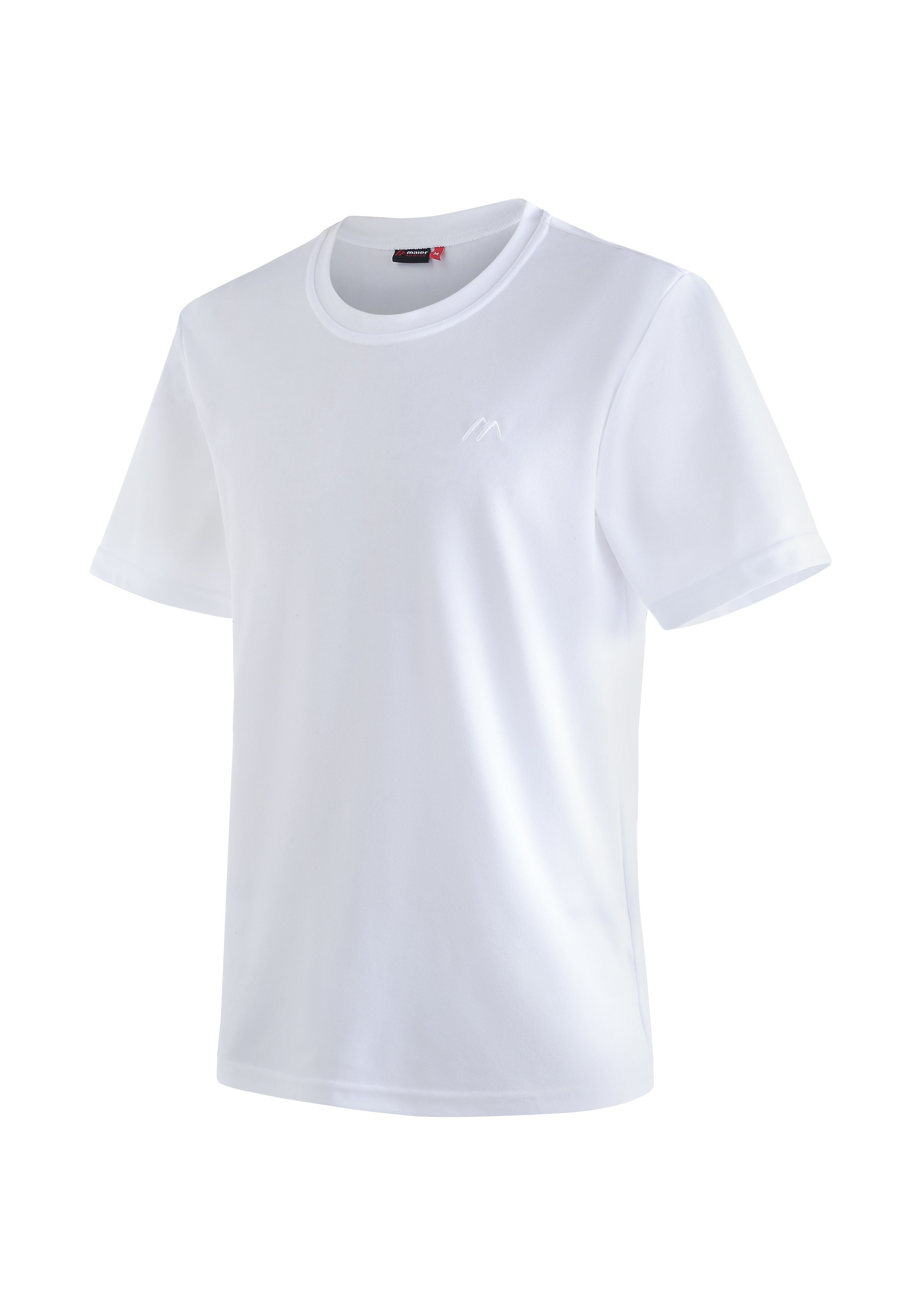 Maier Sports Functioneel shirt Walter Heren T-shirt, ronde hals pique outdoor shirt, snel drogend heren t-shirts maat M wit